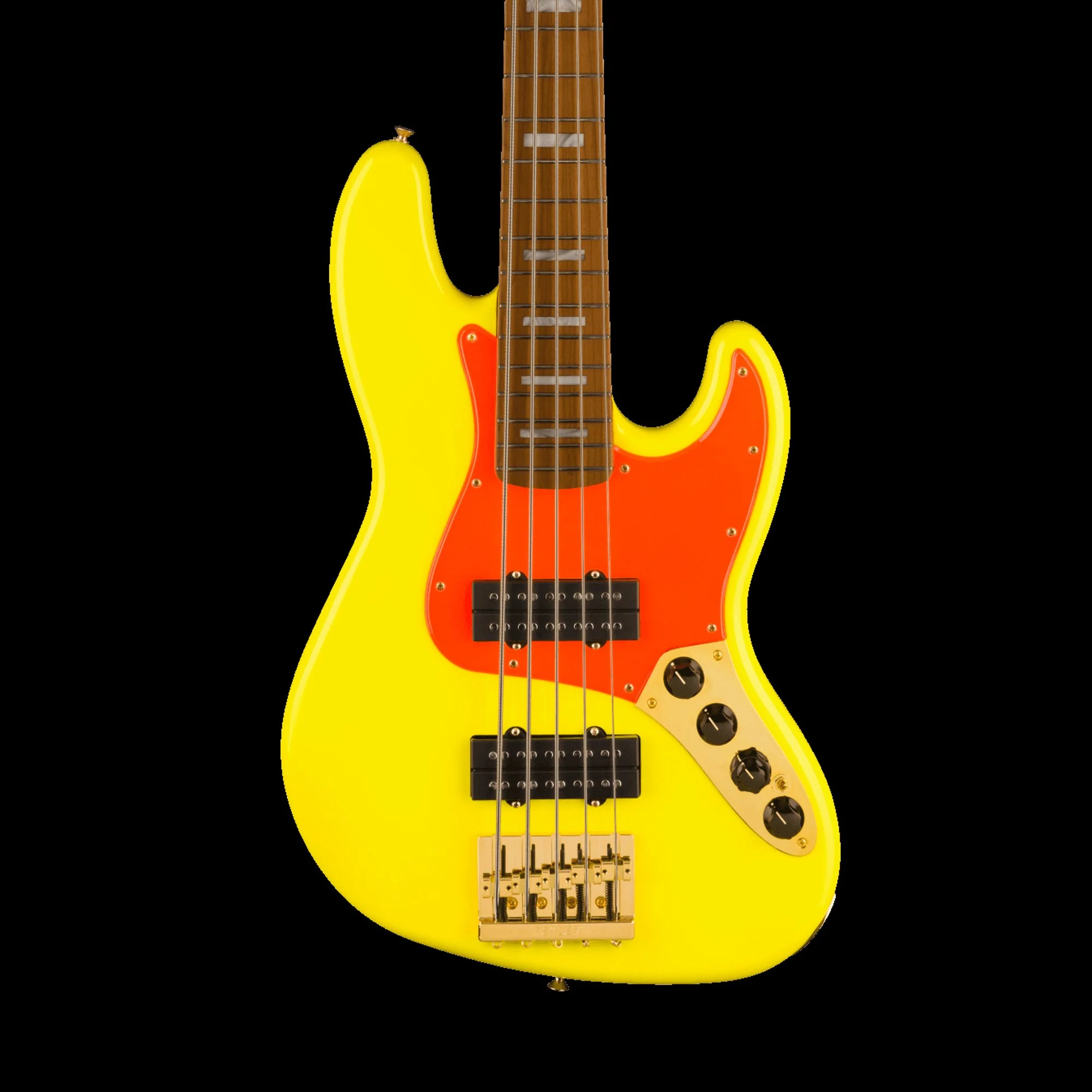Fender Artist Series MonoNeon Jazz Bass V Maple Fingerboard Neon Yellow With Bag