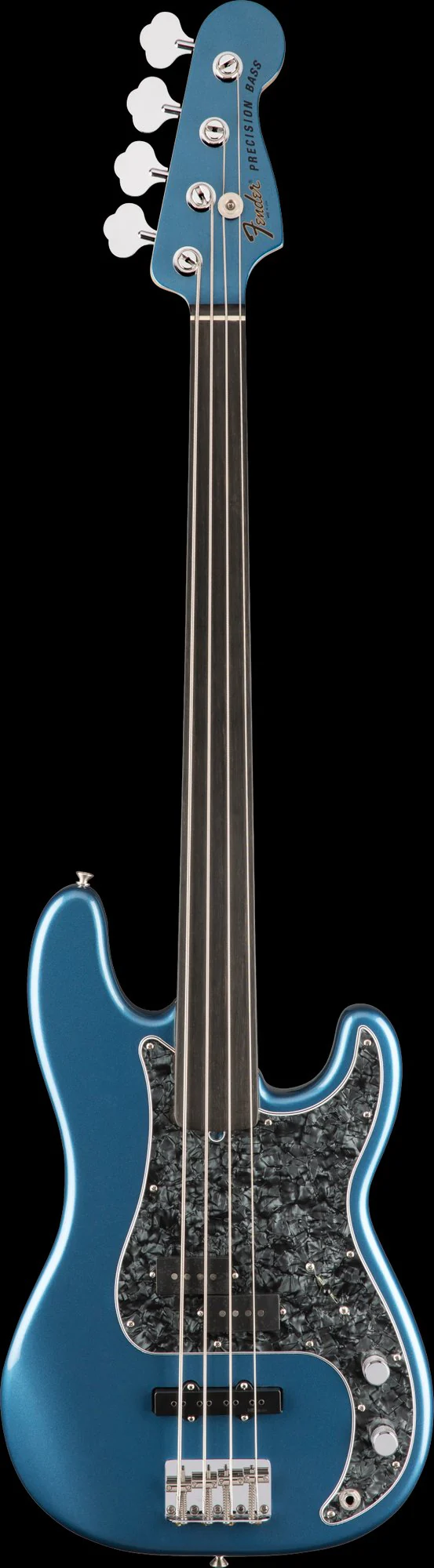 Fender Artist Series Tony Franklin Fretless Precision Bass Lake Placid Blue W/Case - Image 2