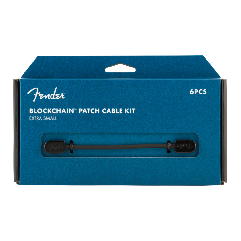 Fender Blockchain Patch Cable Kit Black Extra Small Cables