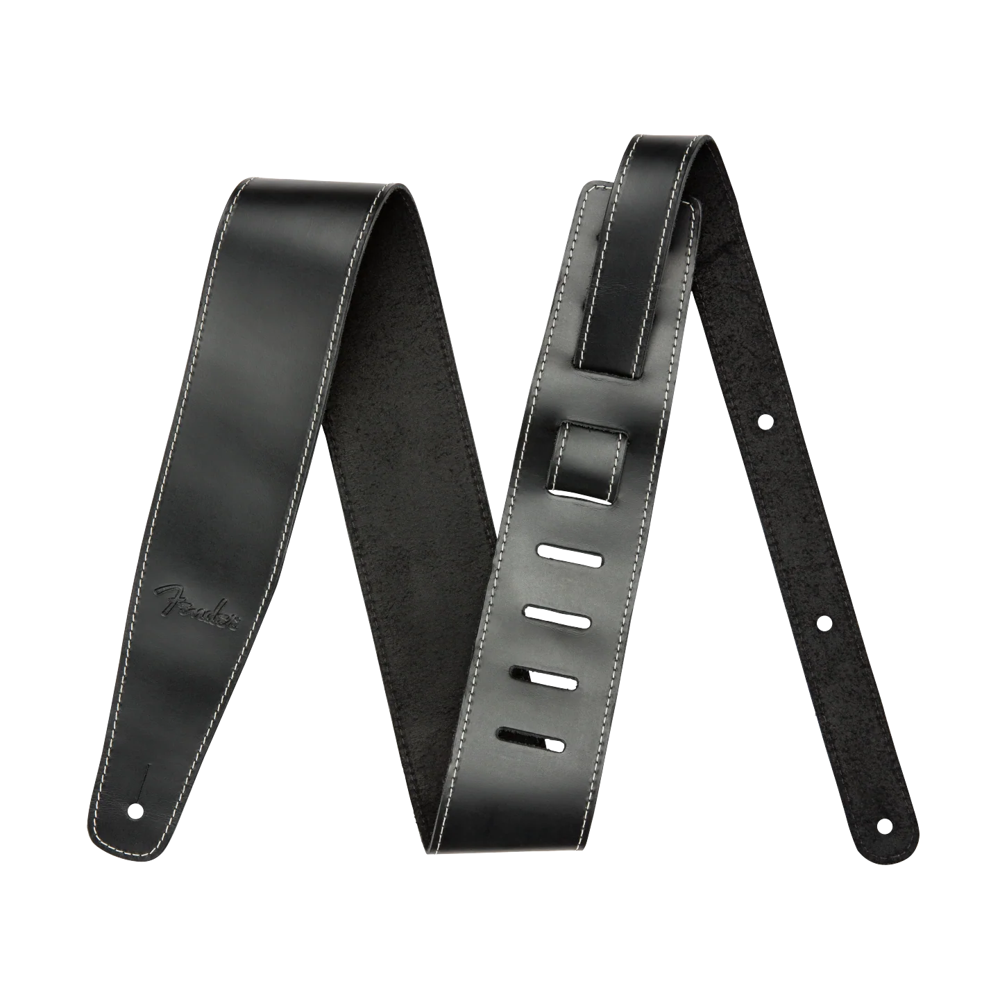 Fender Broken-In Leather Strap Black 2.5"