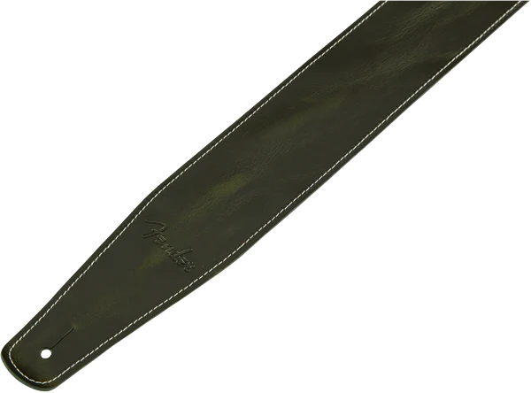 Fender Broken-In Leather Strap Green 2.5" - Image 3
