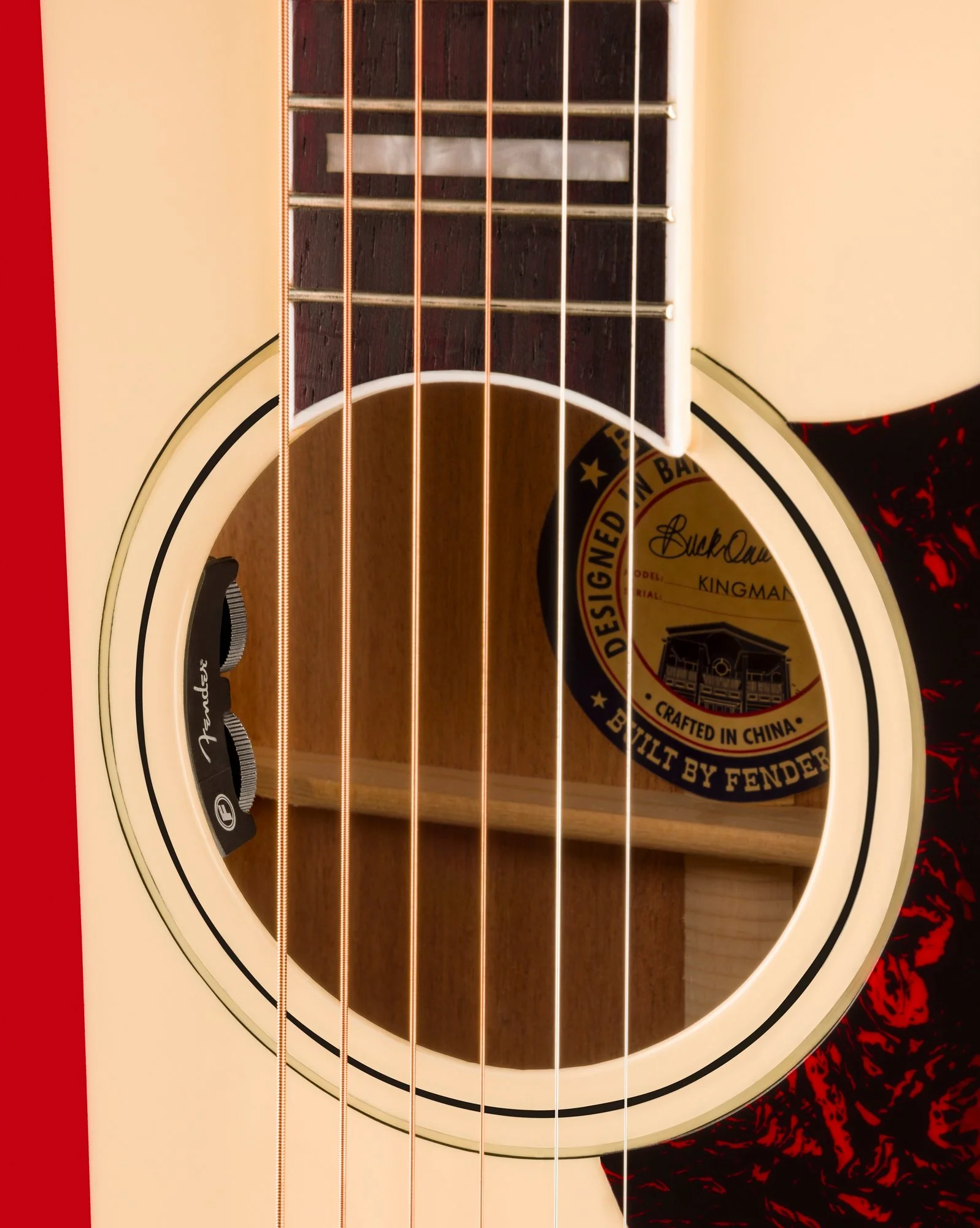 Fender Buck Owens Kingman Red White and Blue Acoustic Electric Guitar - Image 7