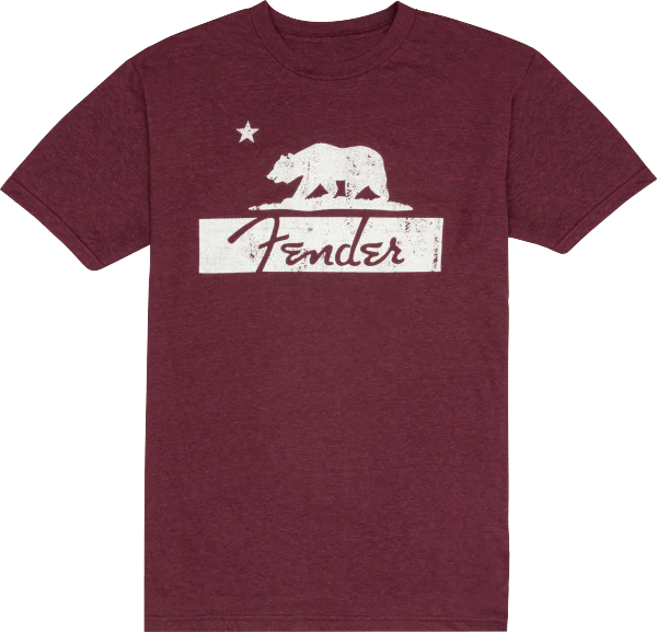 Fender Burgundy Bear Unisex T-Shirt L