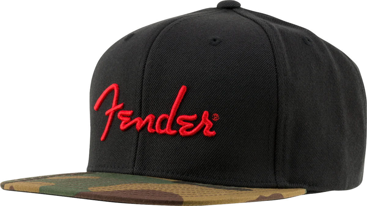 Fender Camo Flatbill Hat Camo One Size Fits Most