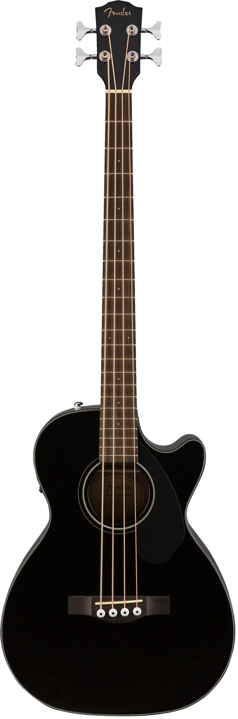 Fender CB-60SCE Laurel Fingerboard Black Acoustic Electric Bass - Image 2