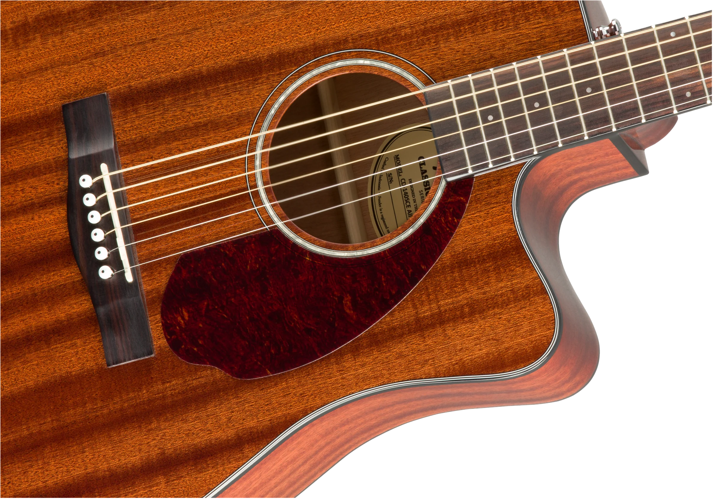 Fender CD-140SCE Walnut Fingerboard Dreadnought All-Mahogany With Case - Image 3
