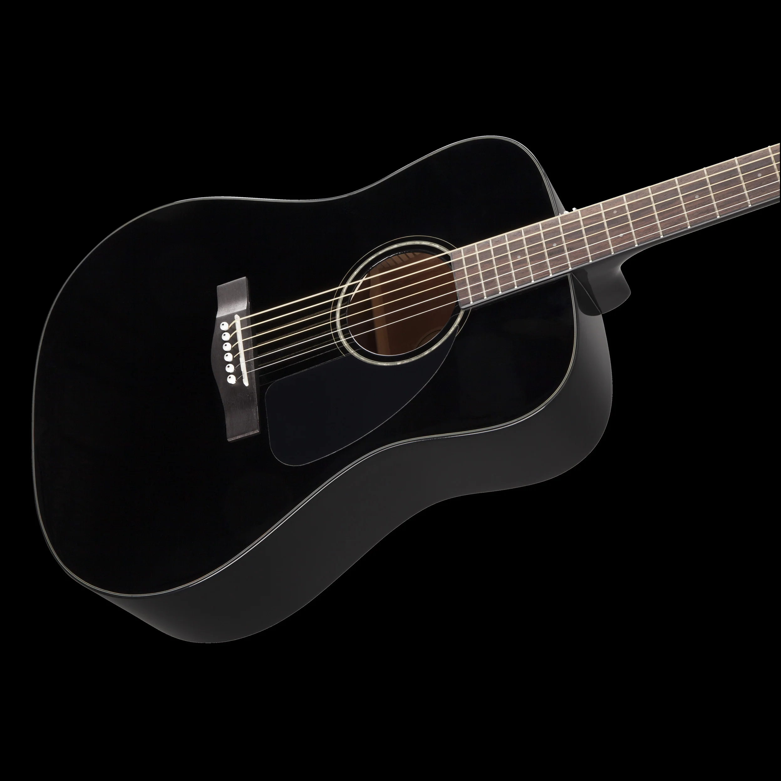 Fender CD-60 Dreadnought V3 Walnut Fingerboard Black With Case - Image 4