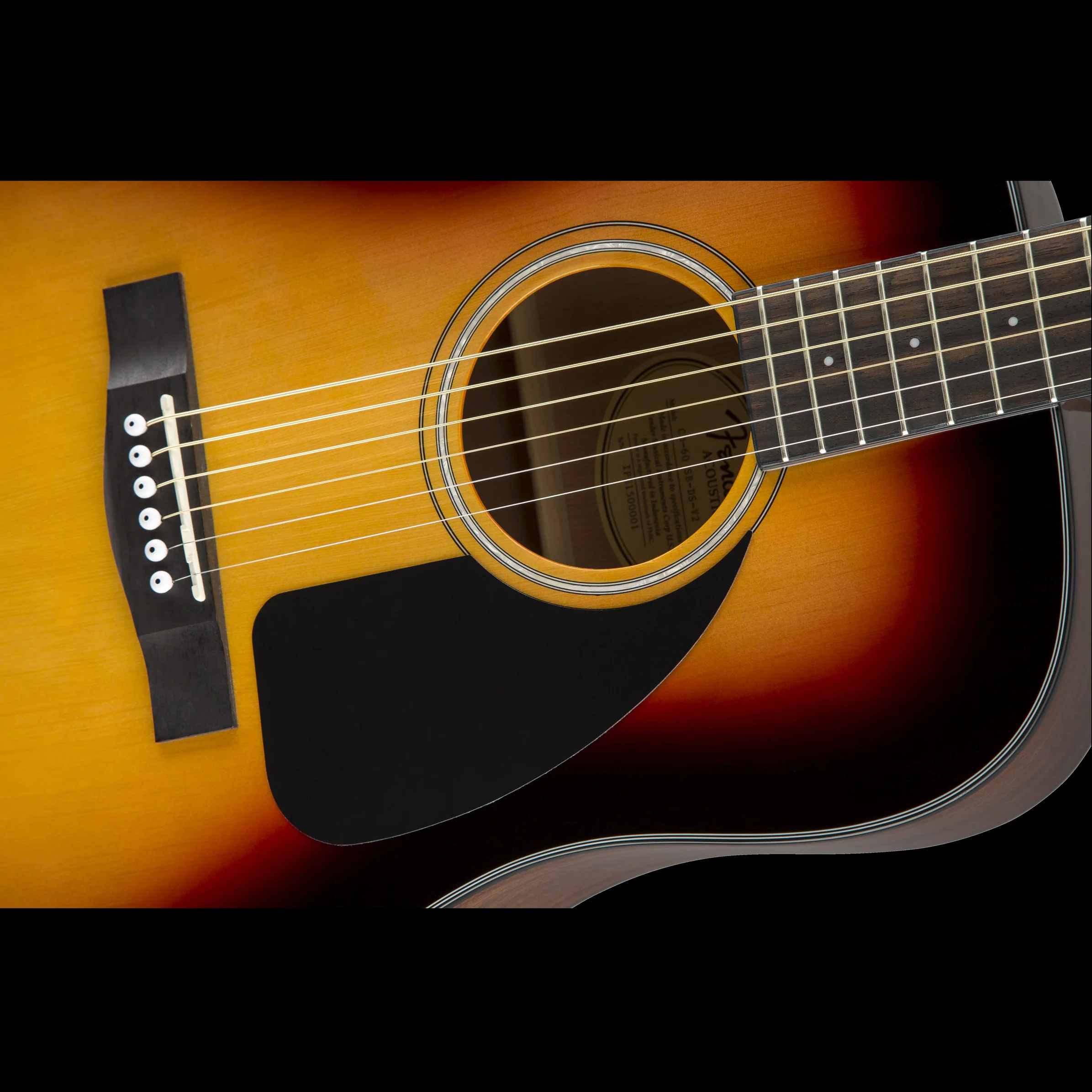 Fender CD-60 Walnut Fingerboard Dreadnought V3 Sunburst With Case - Image 6