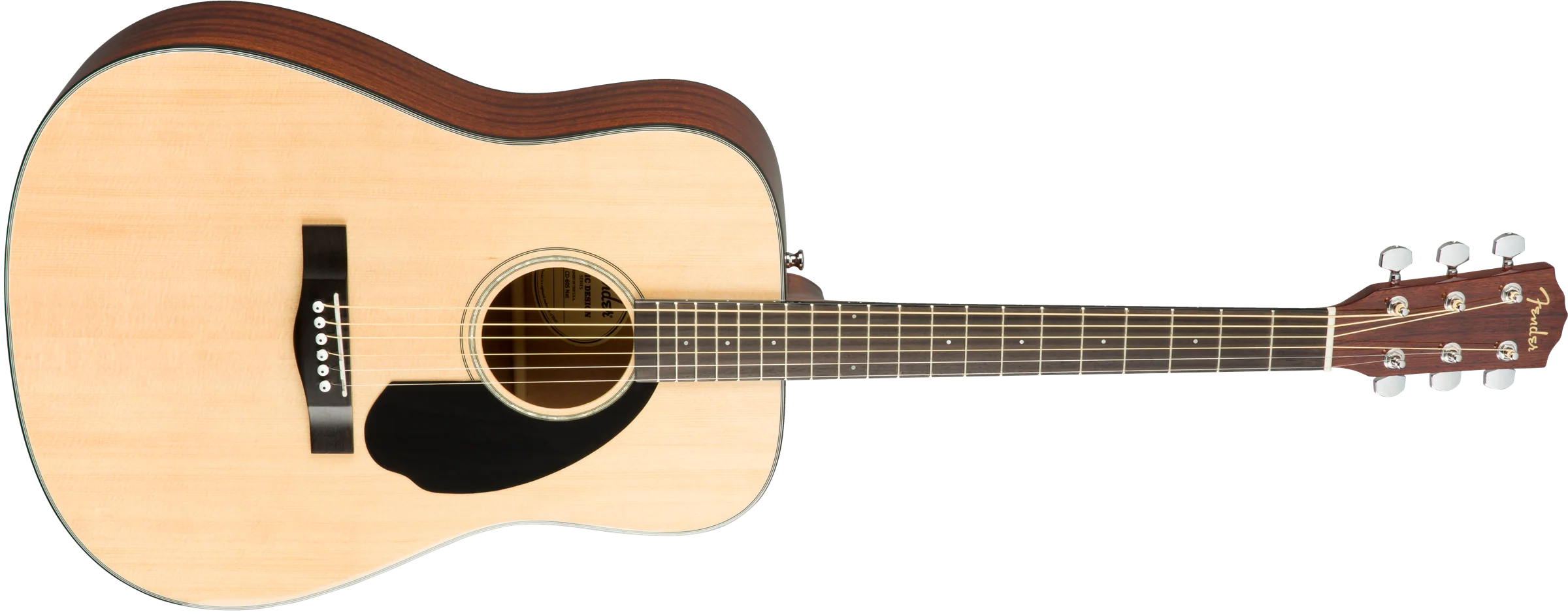 Fender CD-60S Dreadnought Walnut Fingerboard Natural - Image 3