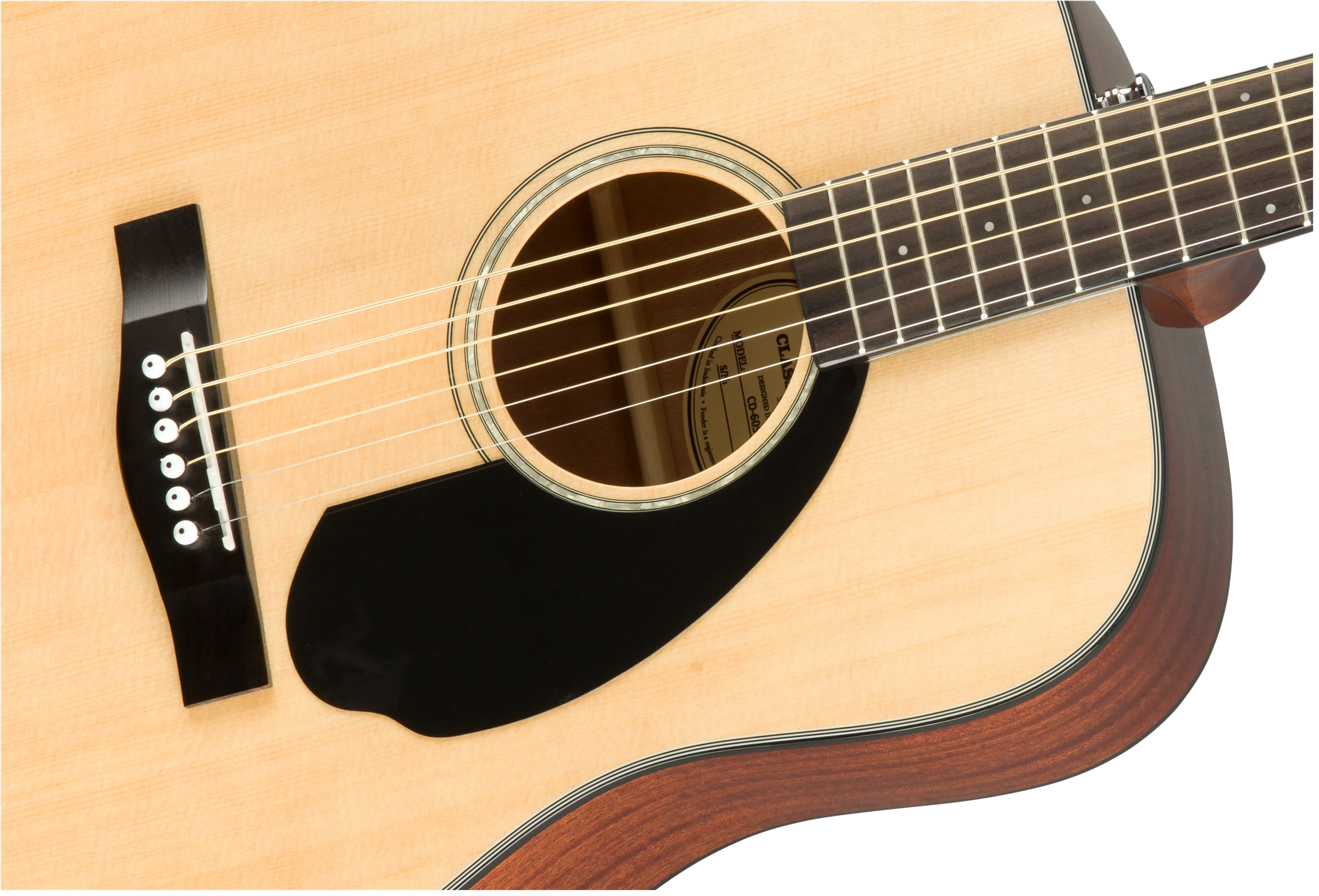 Fender CD-60S Dreadnought Walnut Fingerboard Natural - Image 4