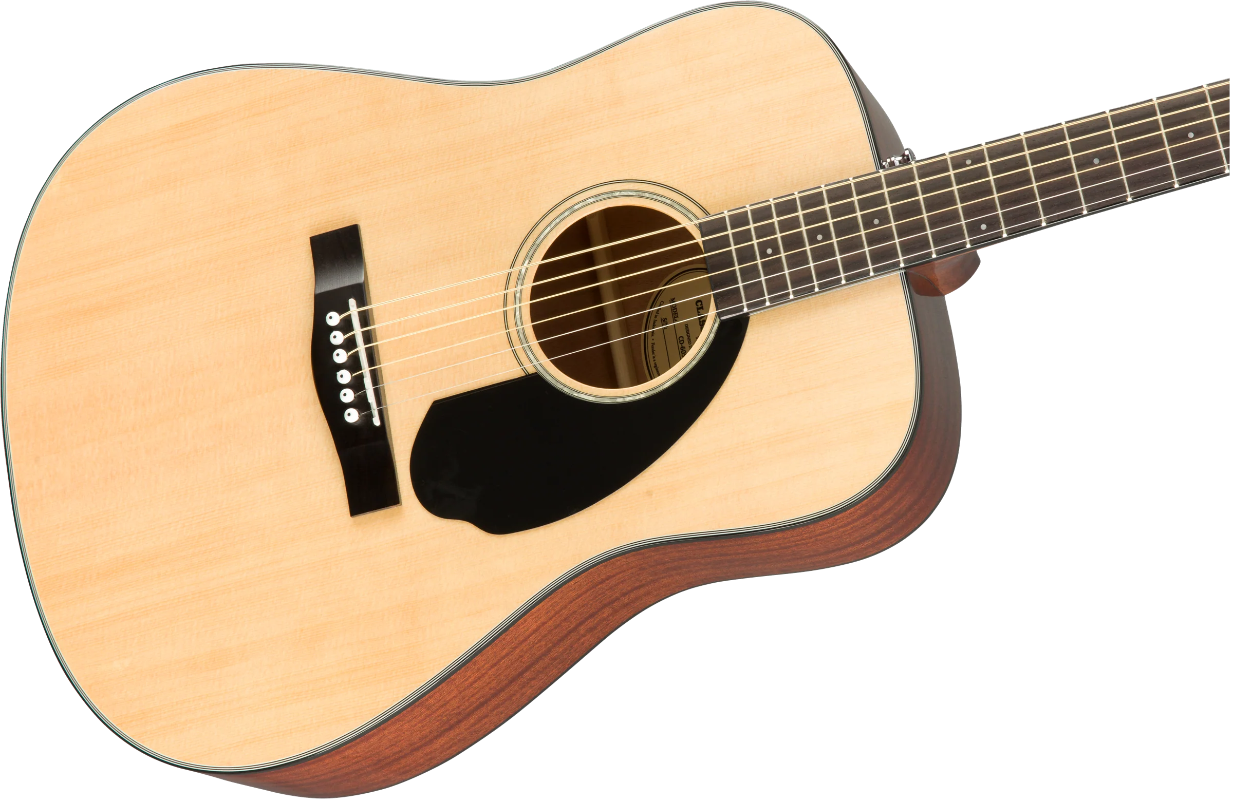 Fender CD-60S Dreadnought Walnut Fingerboard Natural - Image 5
