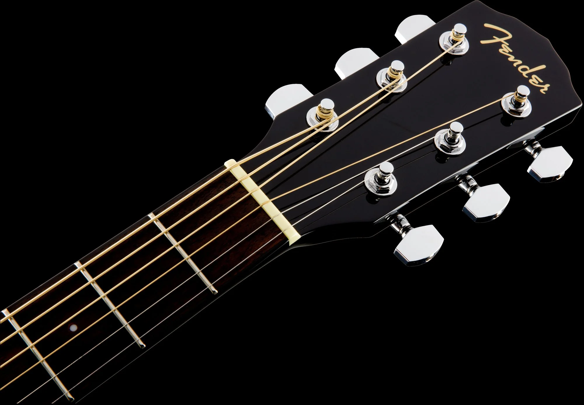 Fender CD-60SCE Dreadnought Walnut Fingerboard Black Acoustic Guitar - Image 9