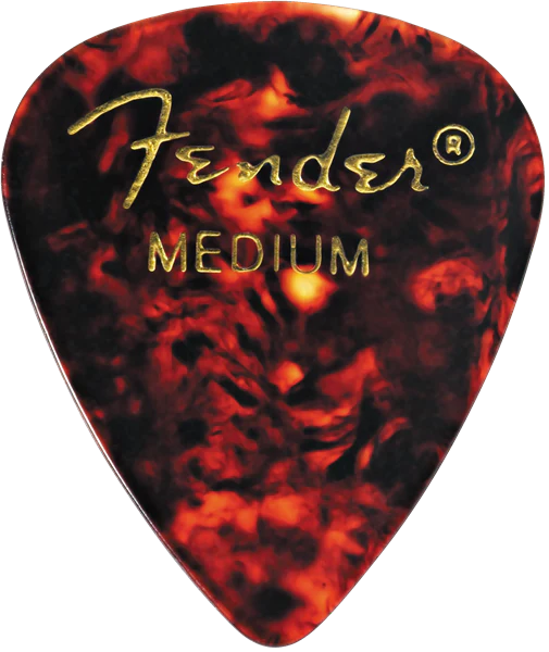 Fender Classic Celluloid 351 Shape Picks Medium Tortoise Shell 12 Count