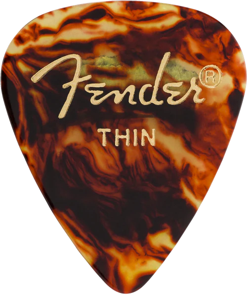 Fender Classic Celluloid 351 Shape Picks Thin Tortoise Shell