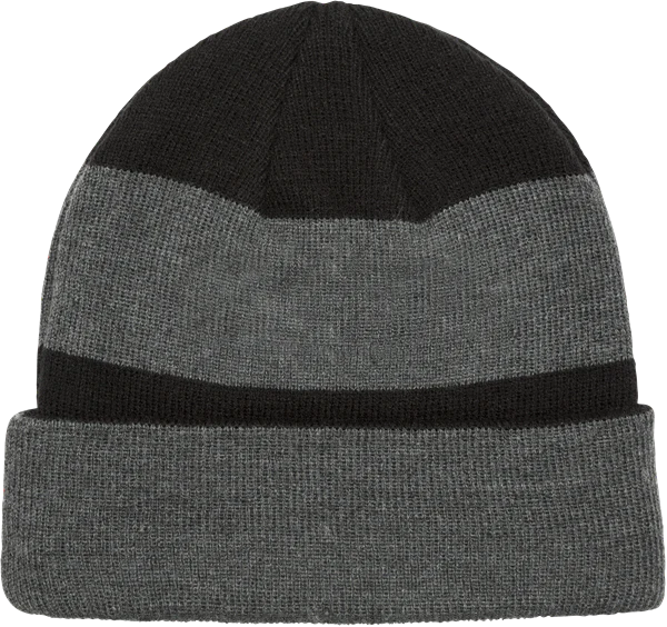 Fender Color Block Logo Beanie, Gray and Black - Image 2