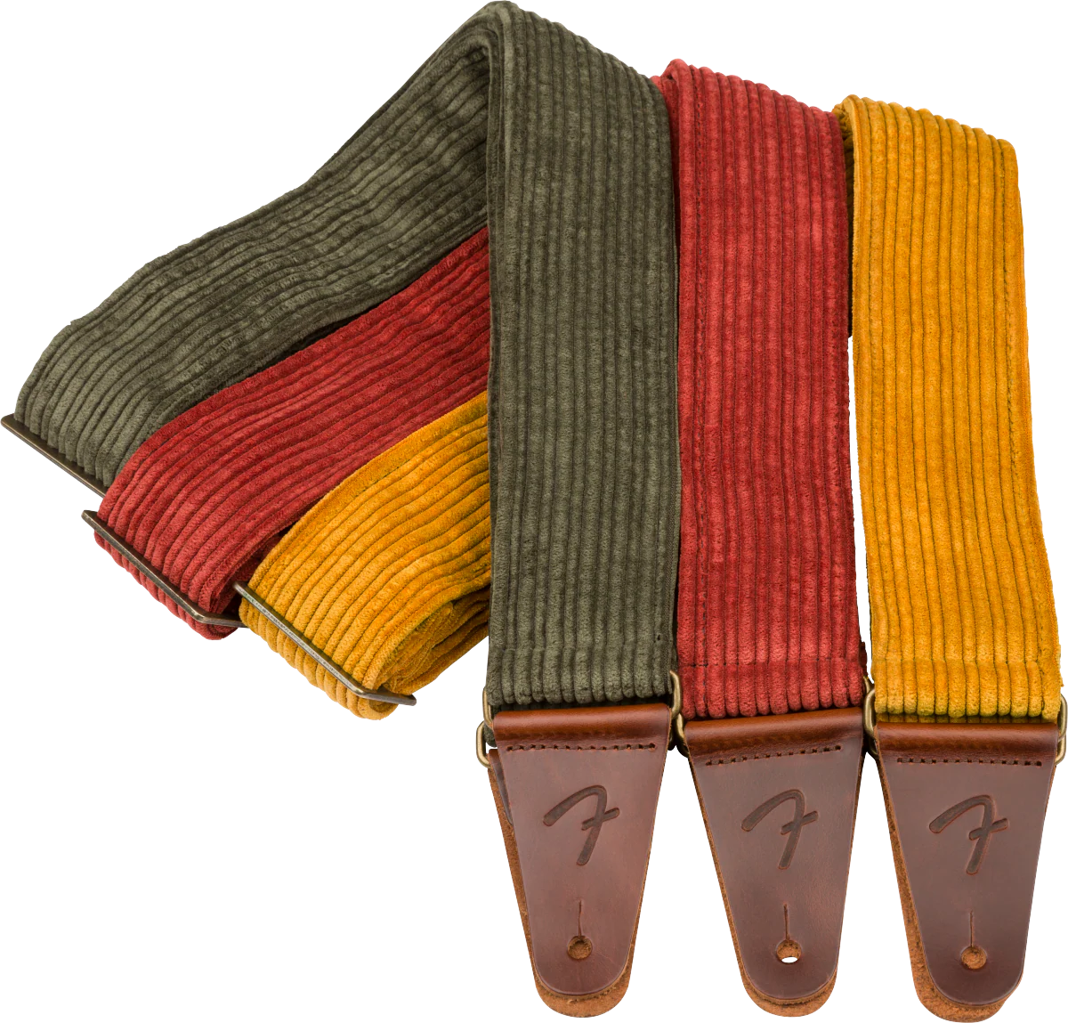 Fender Corduroy Strap Antique Olive 2" Strap - Image 3