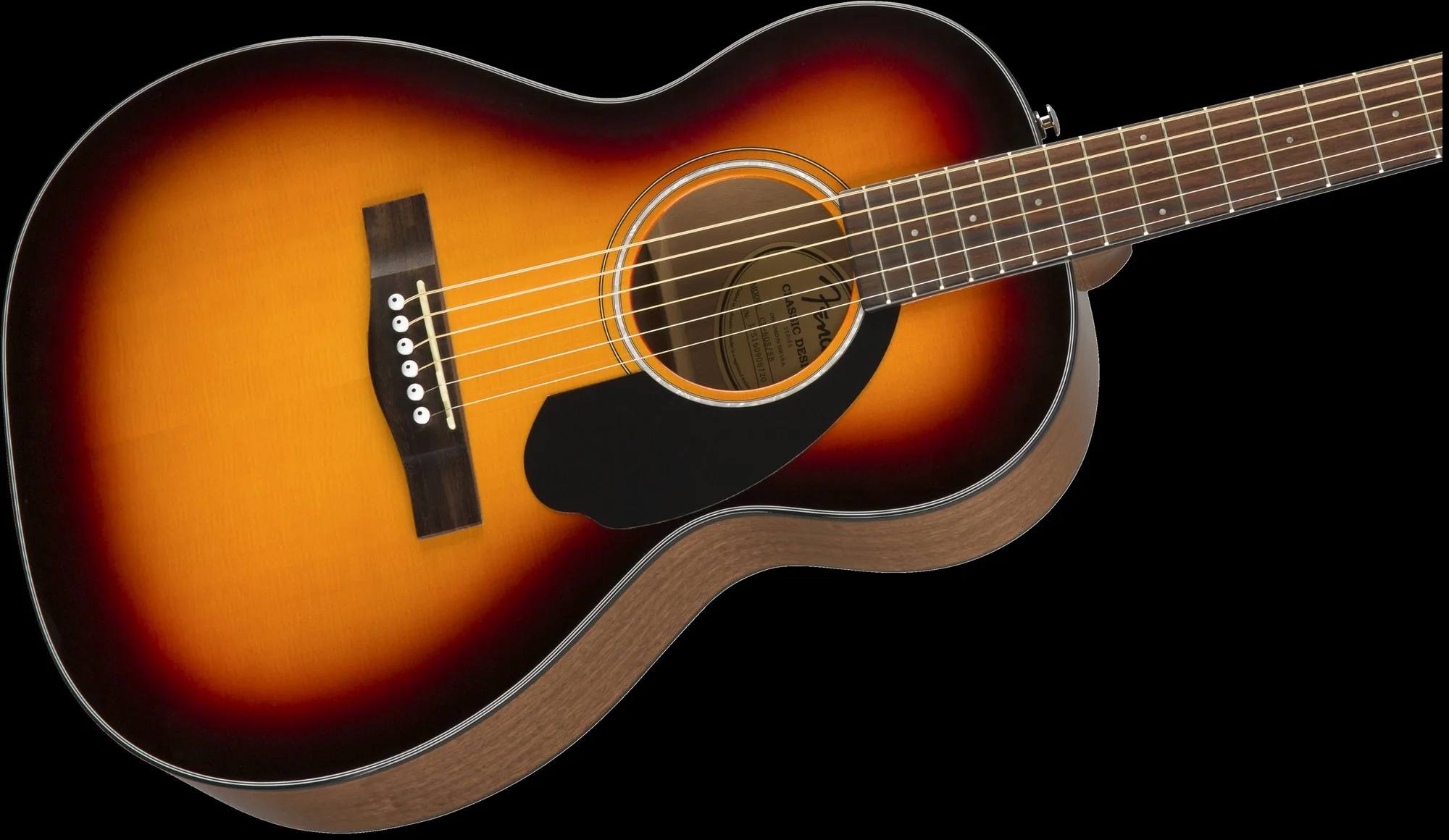 Fender CP-60S Parlor Acoustic Guitar - Sunburst - Image 3