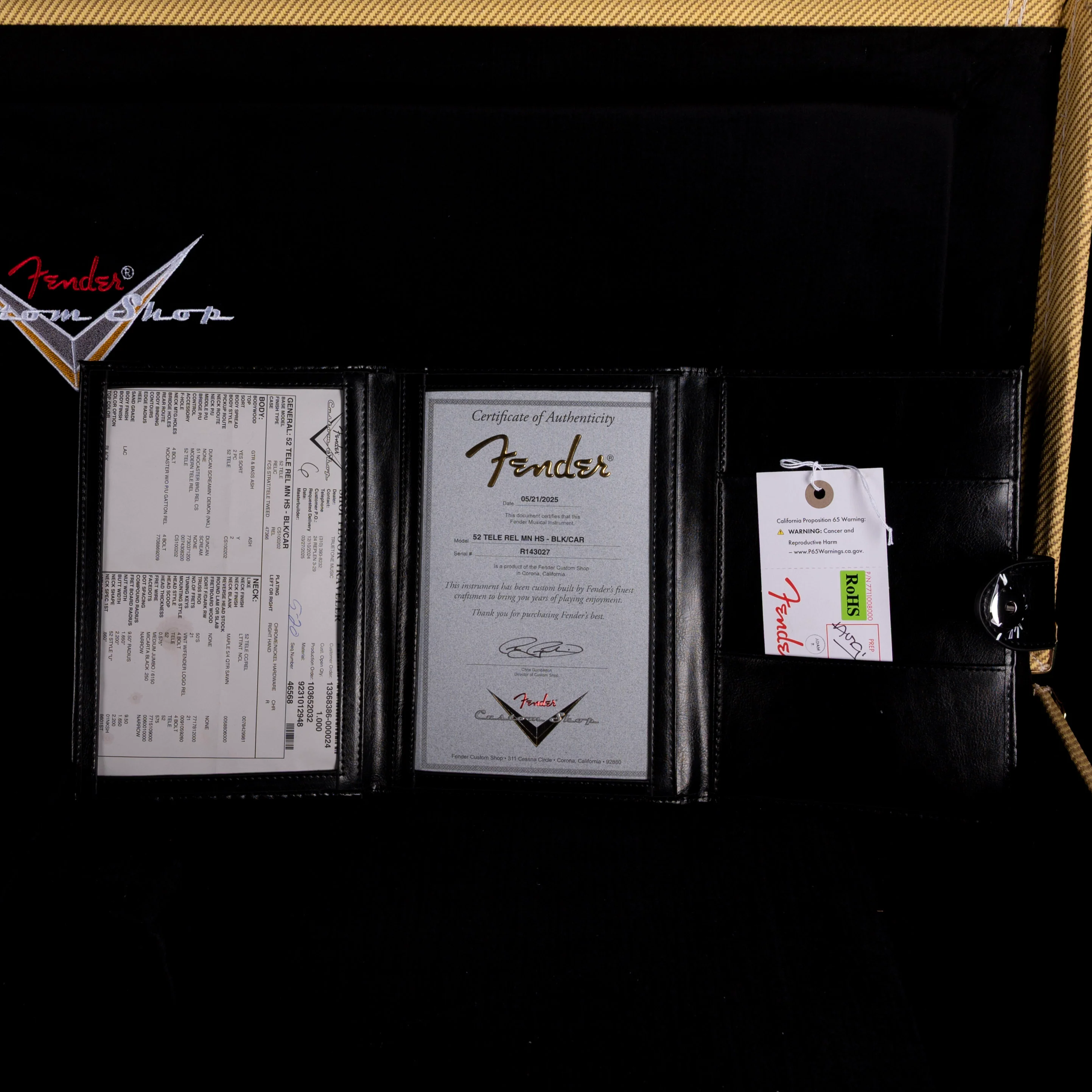 Fender Custom Shop 1952 Telecaster Relic Black Over Candy Apple Red - Image 15