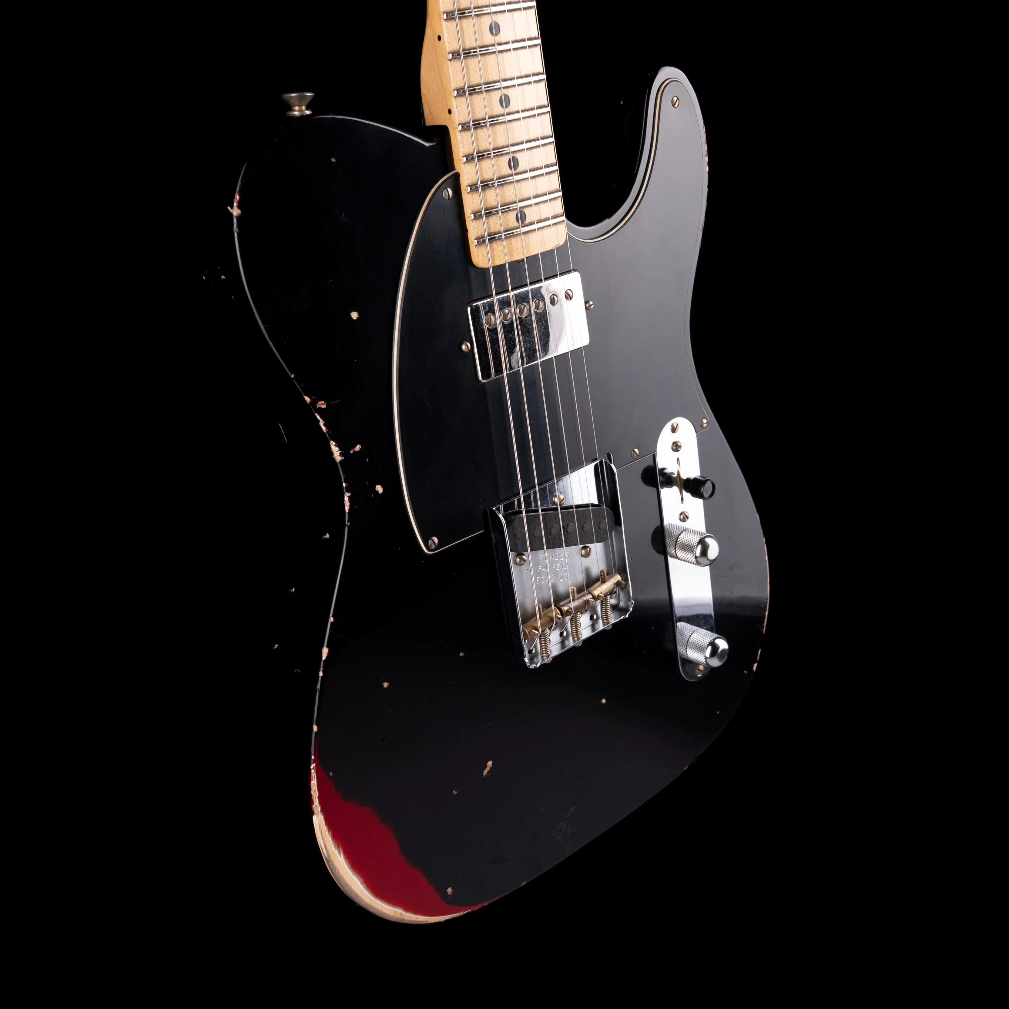Fender Custom Shop 1952 Telecaster Relic Black Over Candy Apple Red - Image 6