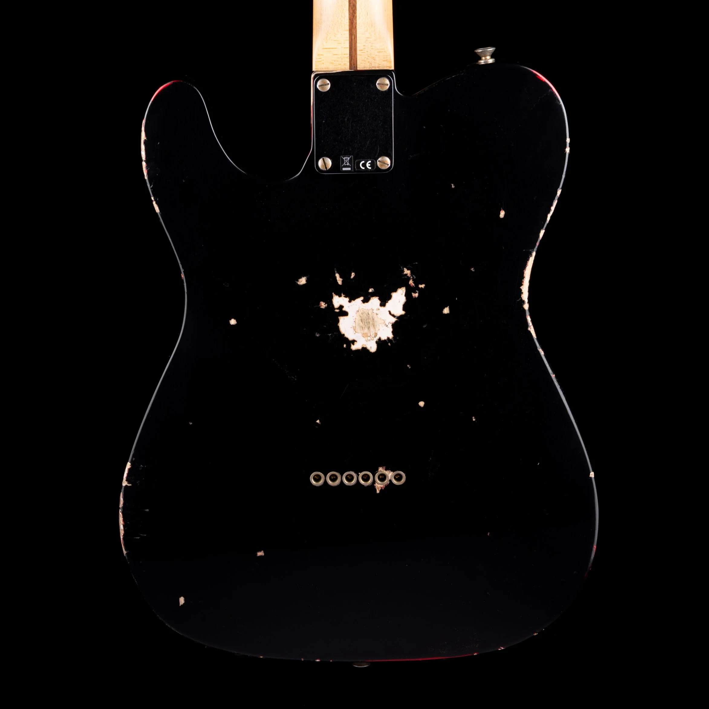 Fender Custom Shop 1952 Telecaster Relic Black Over Candy Apple Red - Image 9