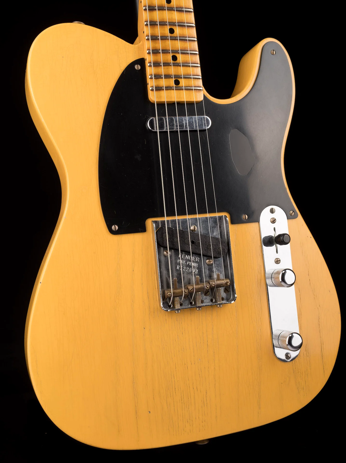 Fender Custom Shop 1952 Telecaster V Neck Journeyman Relic Aged Nocaster Blonde - Image 5