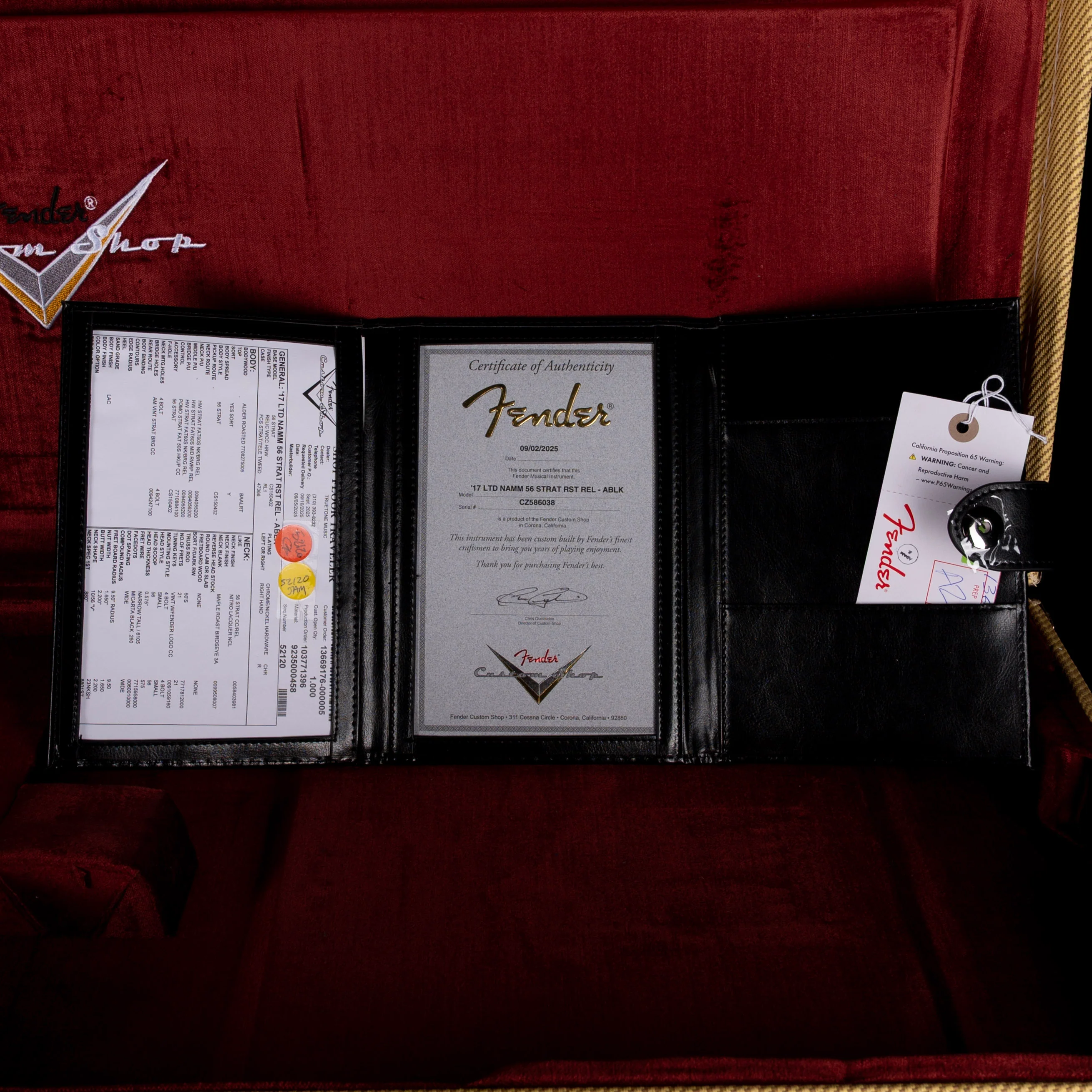 Fender Custom Shop 1956 Stratocaster Roasted Relic Aged Black - Image 15