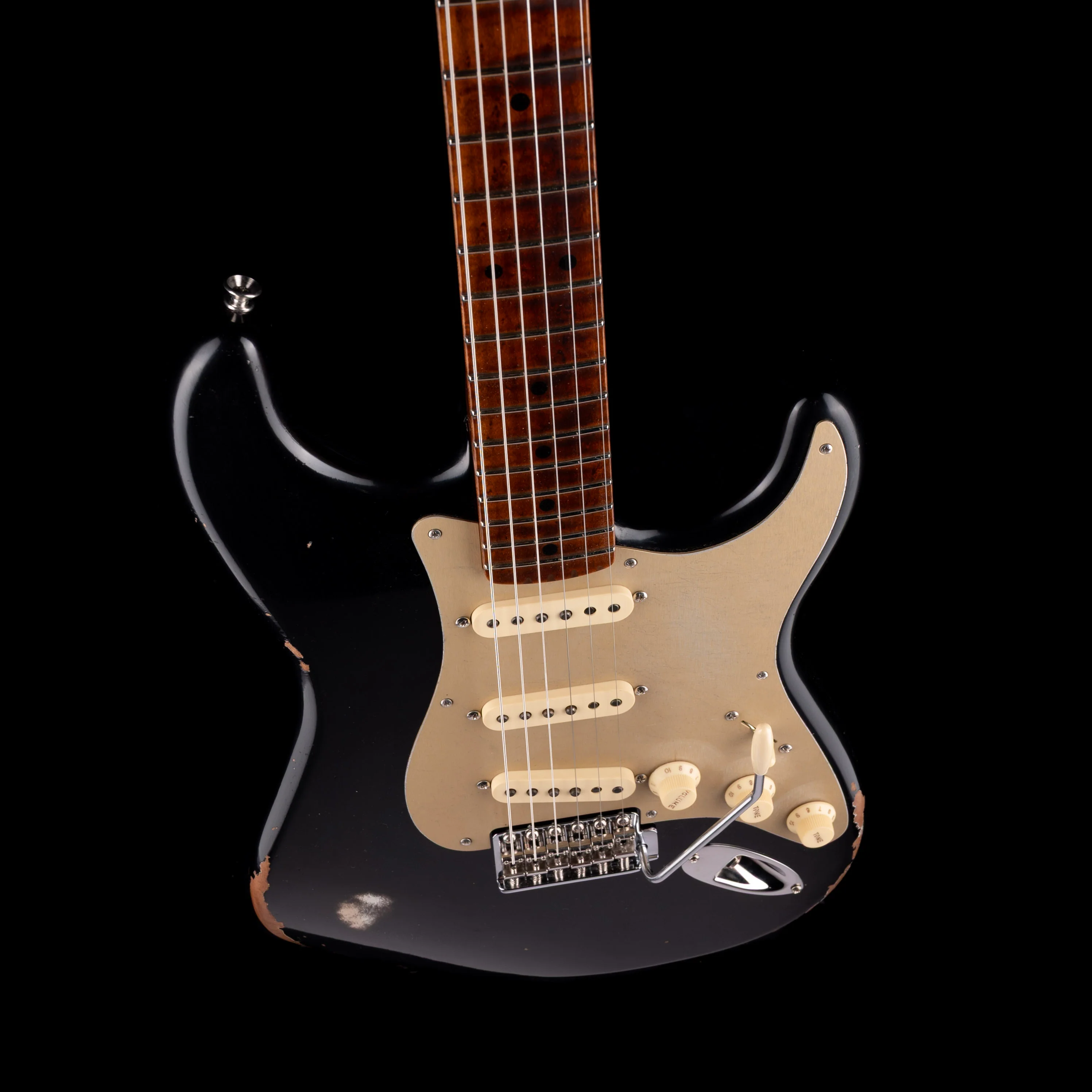 Fender Custom Shop 1956 Stratocaster Roasted Relic Aged Black - Image 3