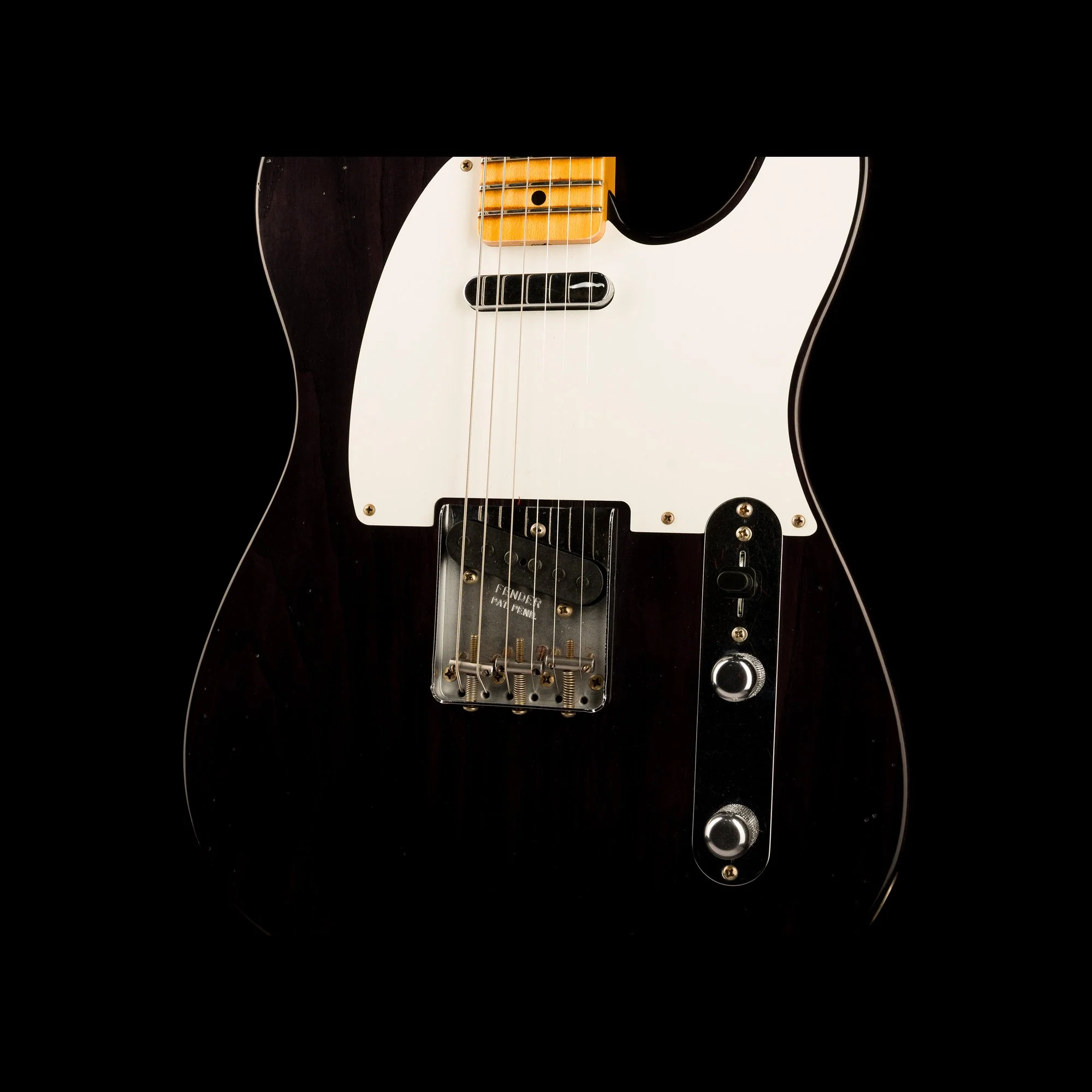 Fender Custom Shop 1956 Telecaster Journeyman Relic Black Transparent - Image 6
