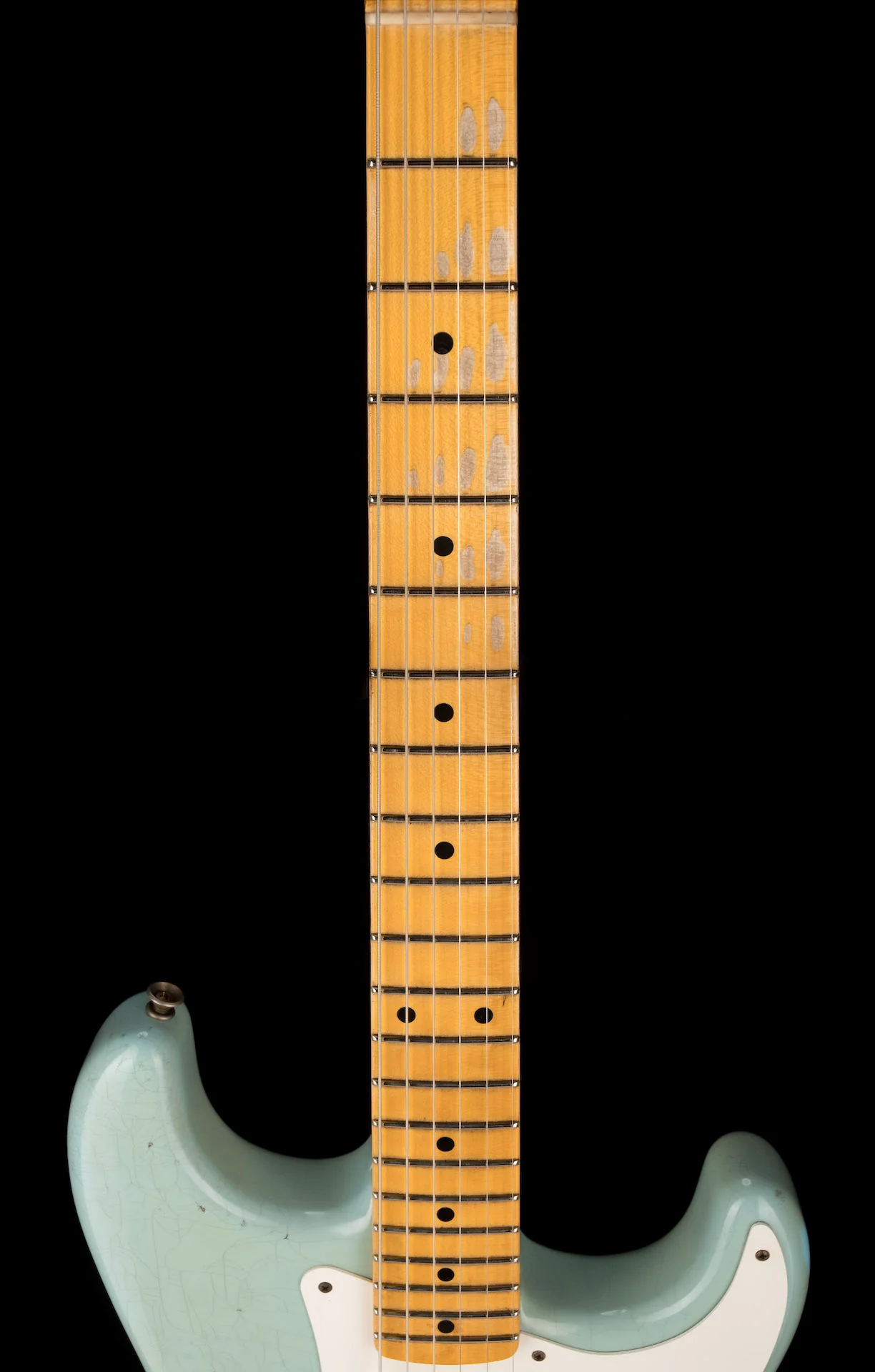 Fender Custom Shop 1957 Stratocaster Relic Faded Aged Daphne Blue Electric Guitar - Image 12