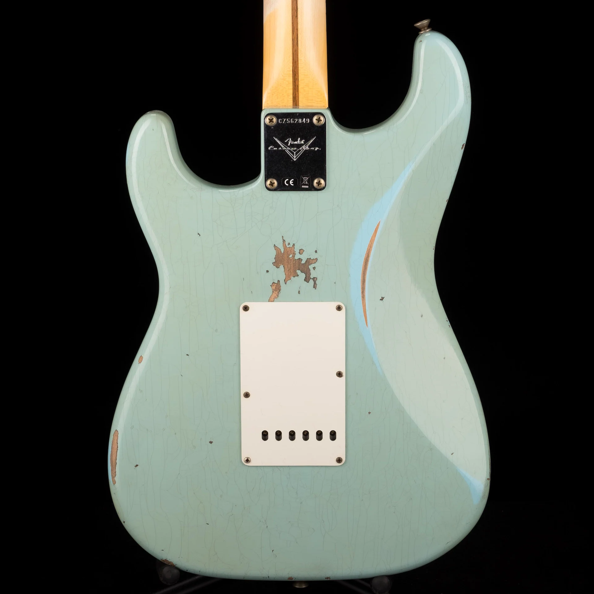 Fender Custom Shop 1957 Stratocaster Relic Faded Aged Daphne Blue Electric Guitar - Image 13