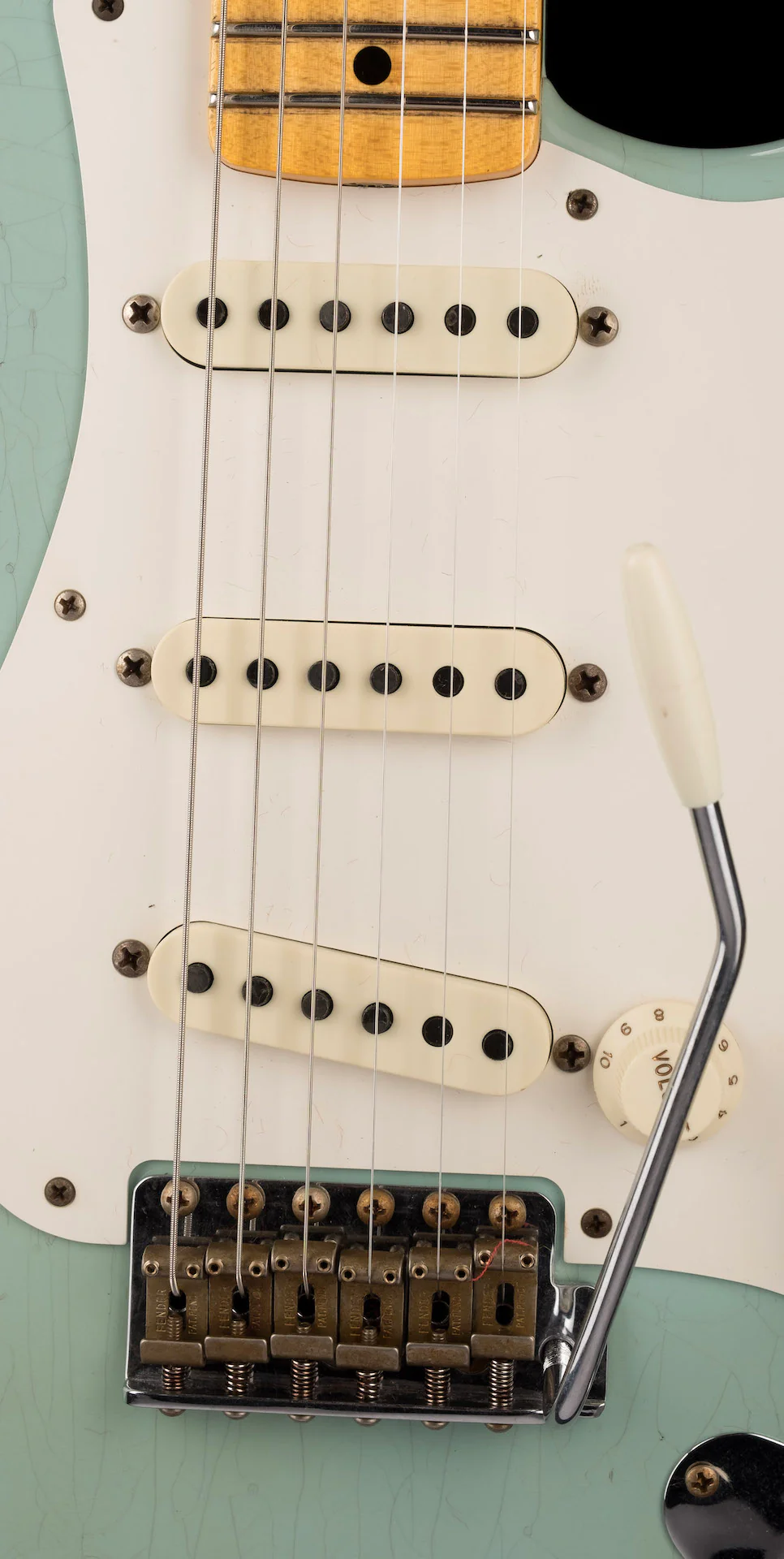 Fender Custom Shop 1957 Stratocaster Relic Faded Aged Daphne Blue Electric Guitar - Image 6