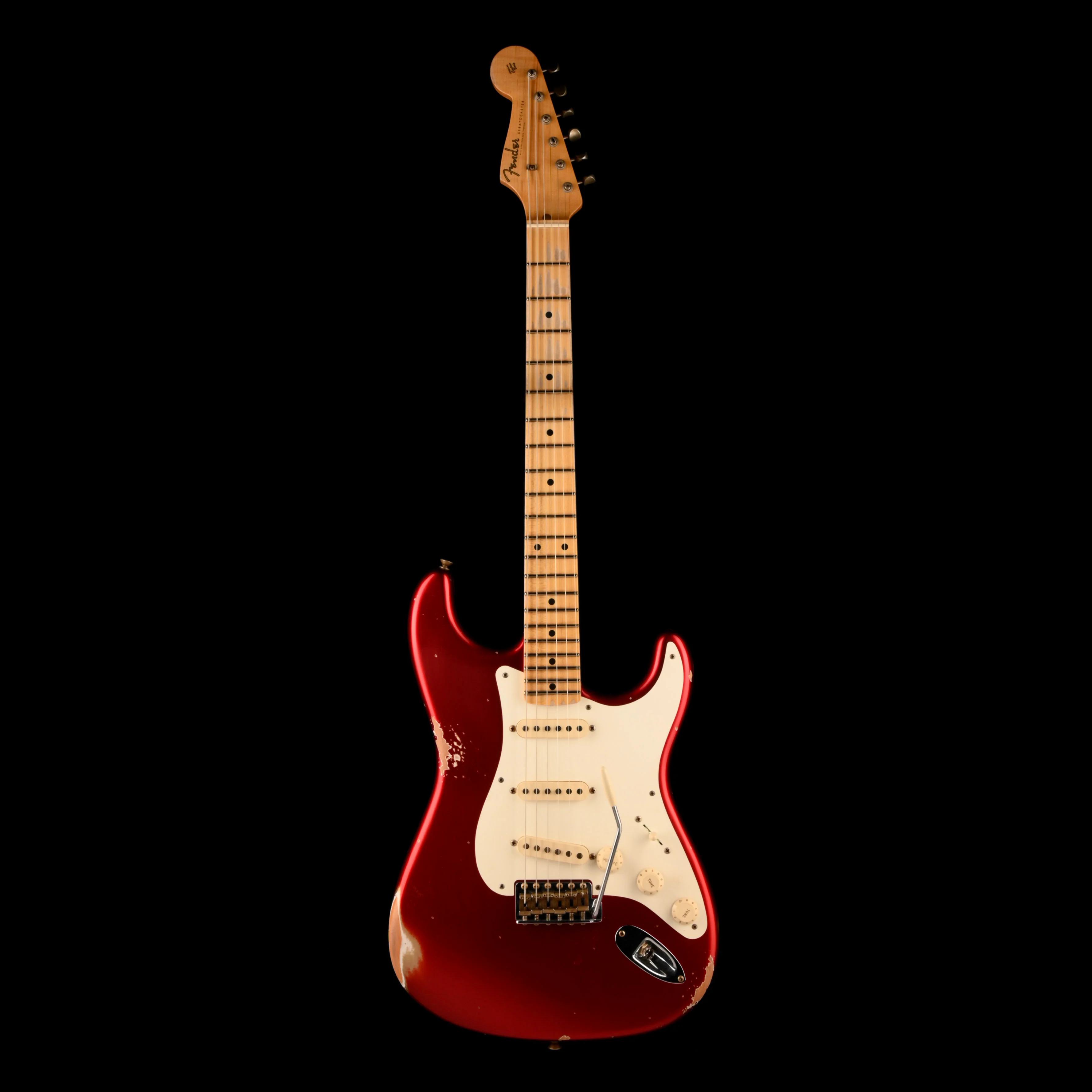 Fender Custom Shop 1957 Stratocaster Reverse Headstock Relic Candy Apple Red - Image 2
