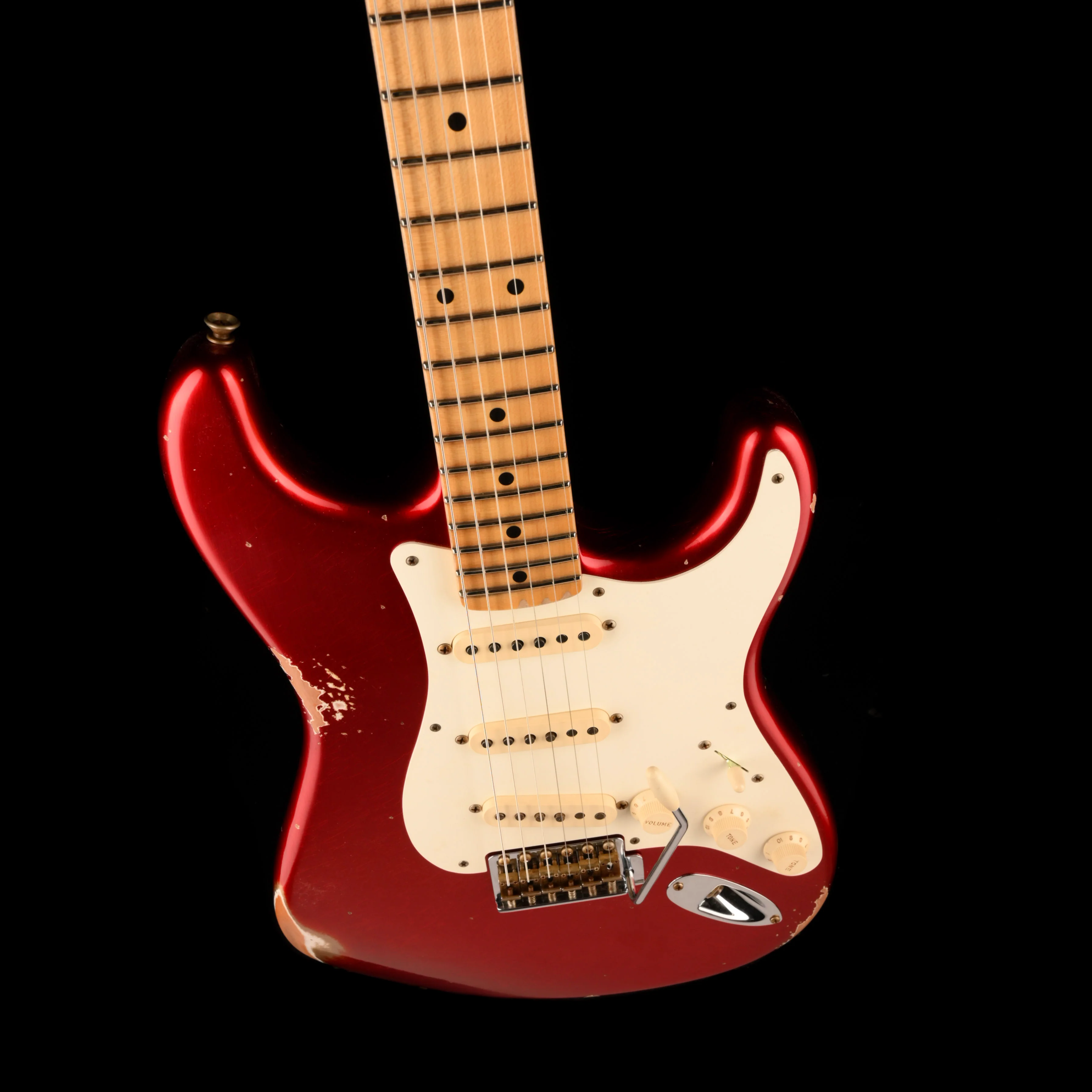 Fender Custom Shop 1957 Stratocaster Reverse Headstock Relic Candy Apple Red - Image 3