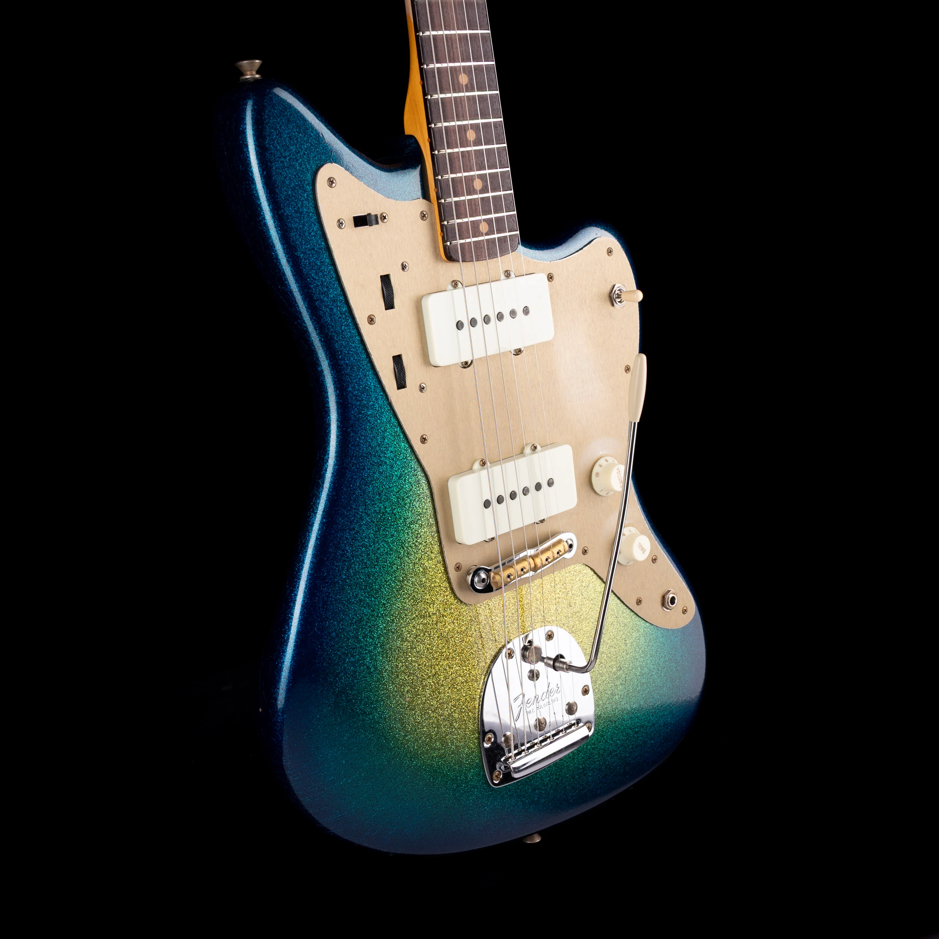 Fender Custom Shop 1958 Jazzmaster Journeyman Relic Surf Green Sparkle Burst With Case - Image 6