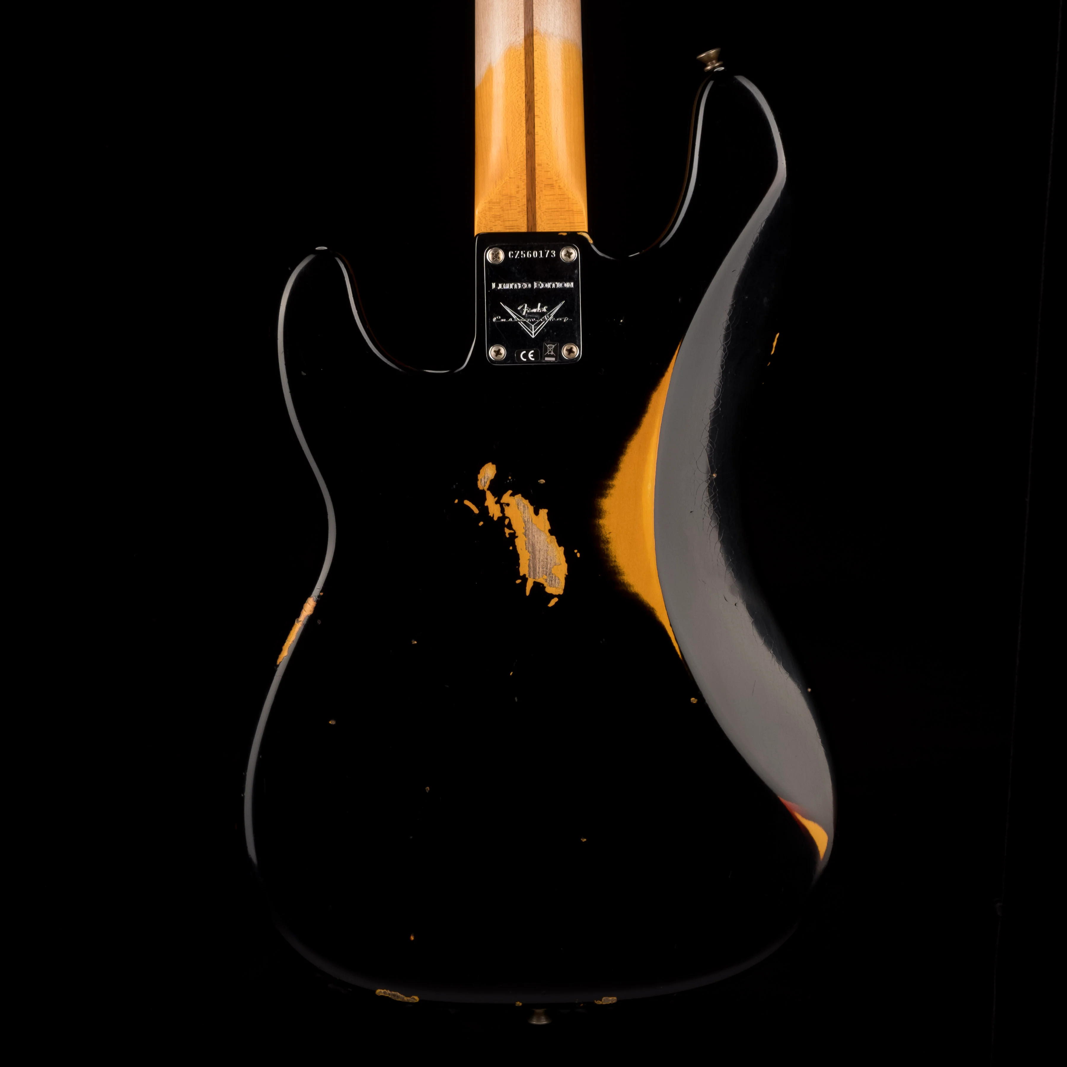 Fender Custom Shop 1958 Precision Bass Relic Aged Black over Chocolate 3-Tone Sunburst - Image 13