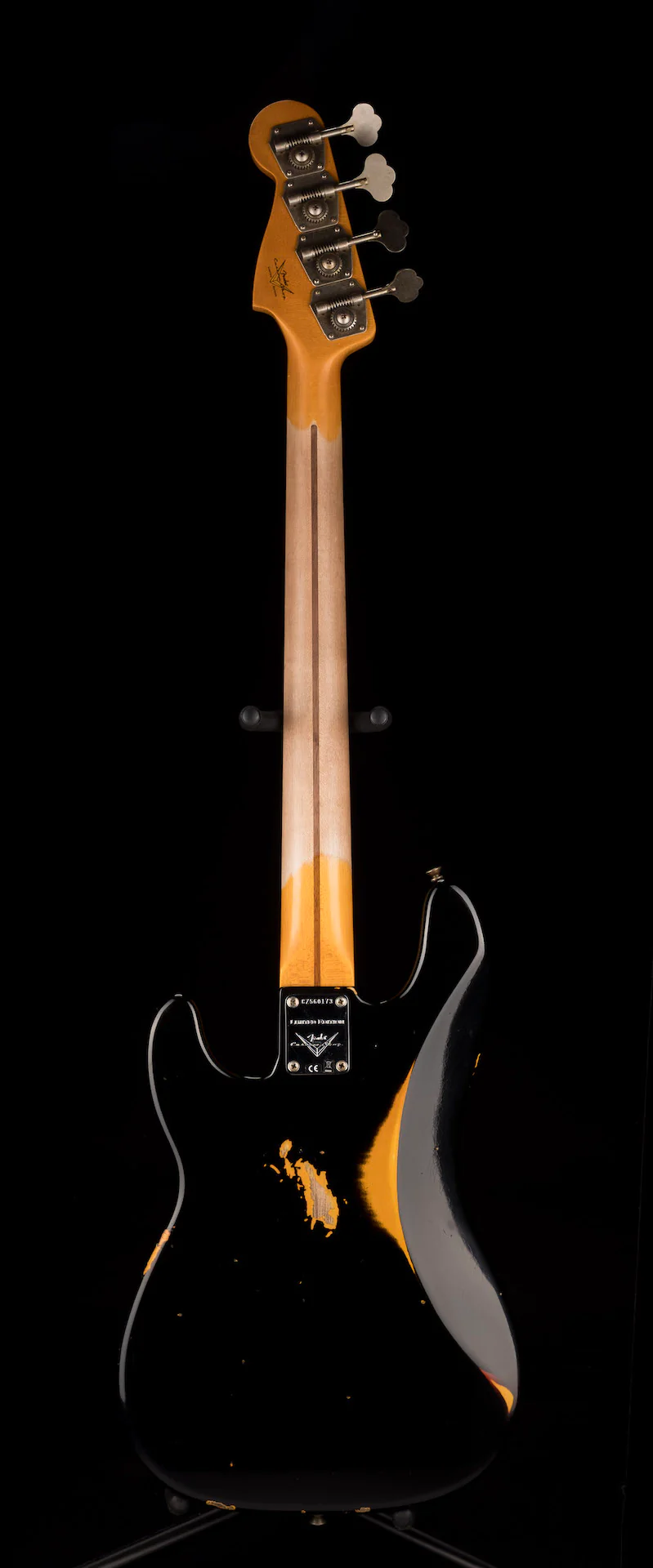Fender Custom Shop 1958 Precision Bass Relic Aged Black over Chocolate 3-Tone Sunburst - Image 14