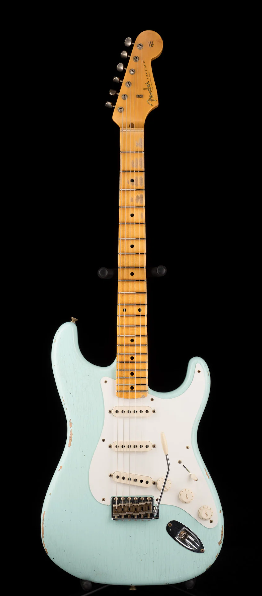 Fender Custom Shop 1958 Stratocaster Relic Super Faded Aged Surf Green - Image 2