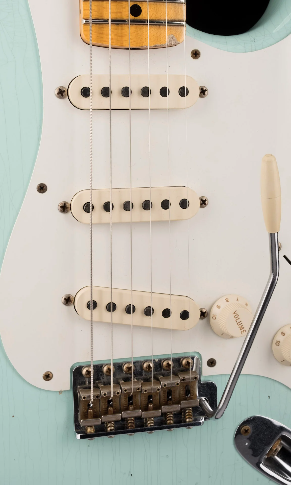 Fender Custom Shop 1958 Stratocaster Relic Super Faded Aged Surf Green - Image 7