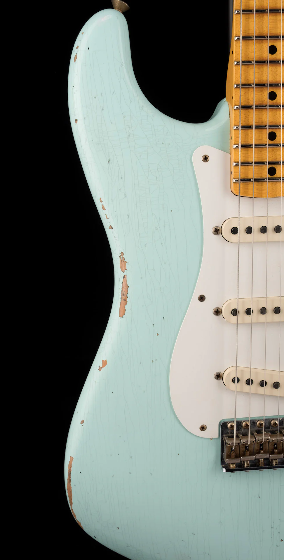 Fender Custom Shop 1958 Stratocaster Relic Super Faded Aged Surf Green - Image 9