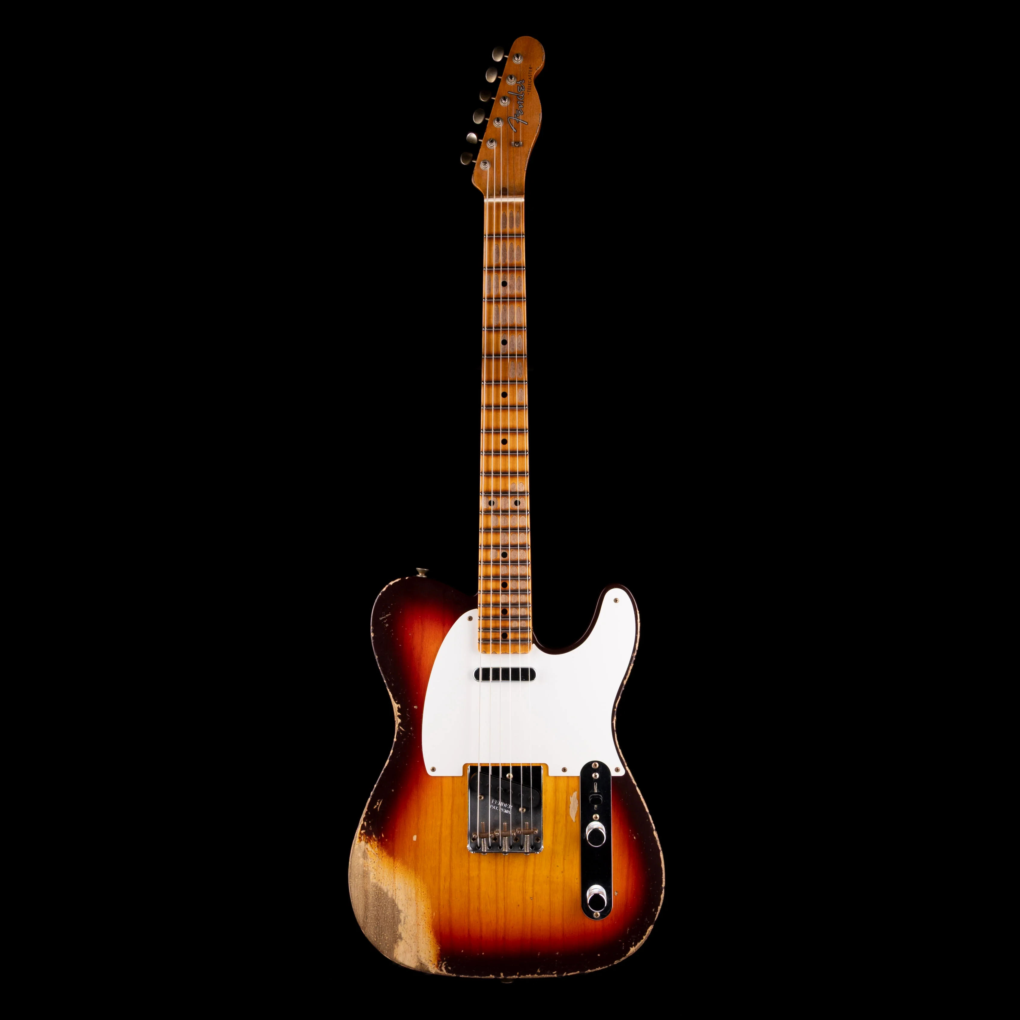 Fender Custom Shop 1958 Telecaster Heavy Relic Faded Aged Chocolate 3-Tone Sunburst - Image 2