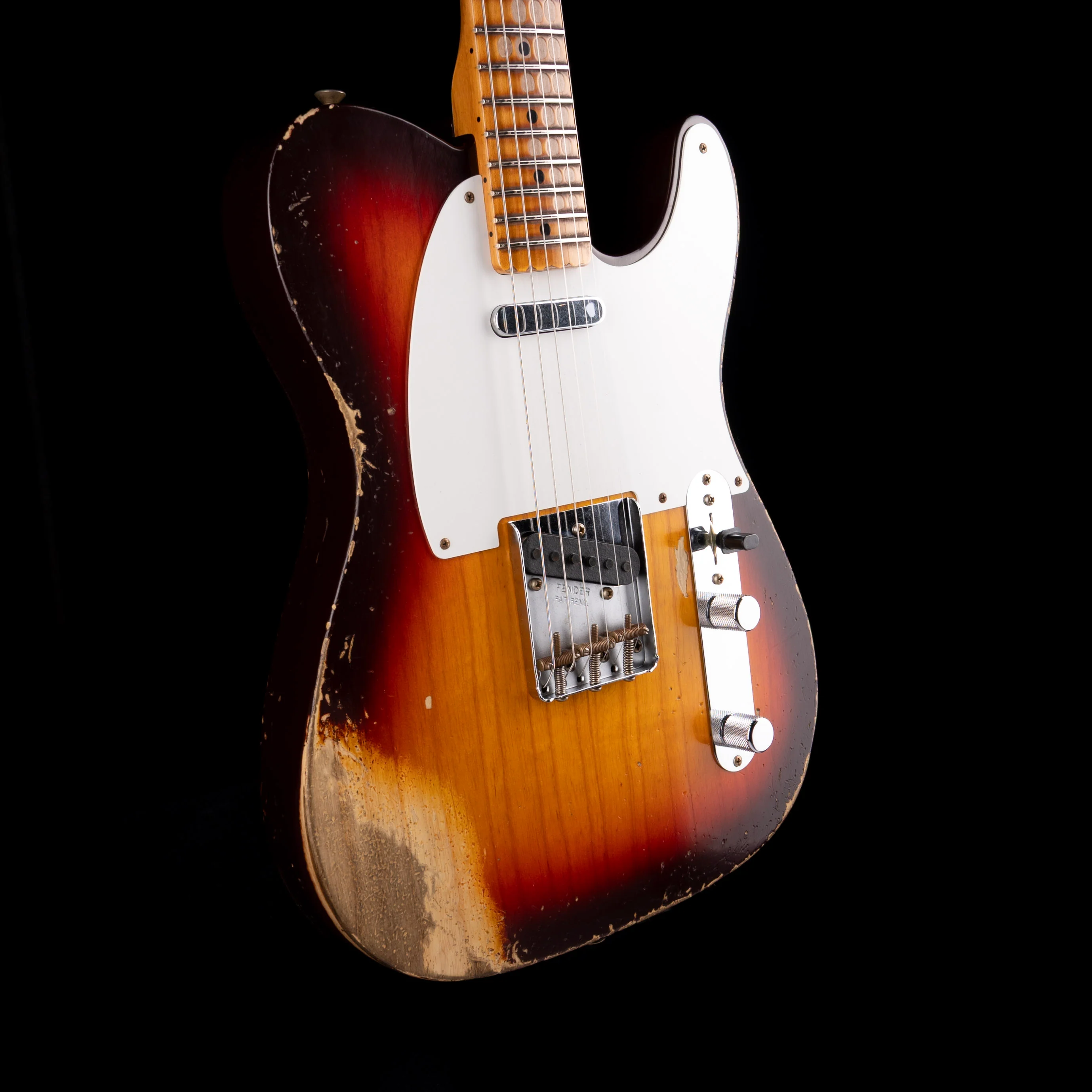 Fender Custom Shop 1958 Telecaster Heavy Relic Faded Aged Chocolate 3-Tone Sunburst - Image 5