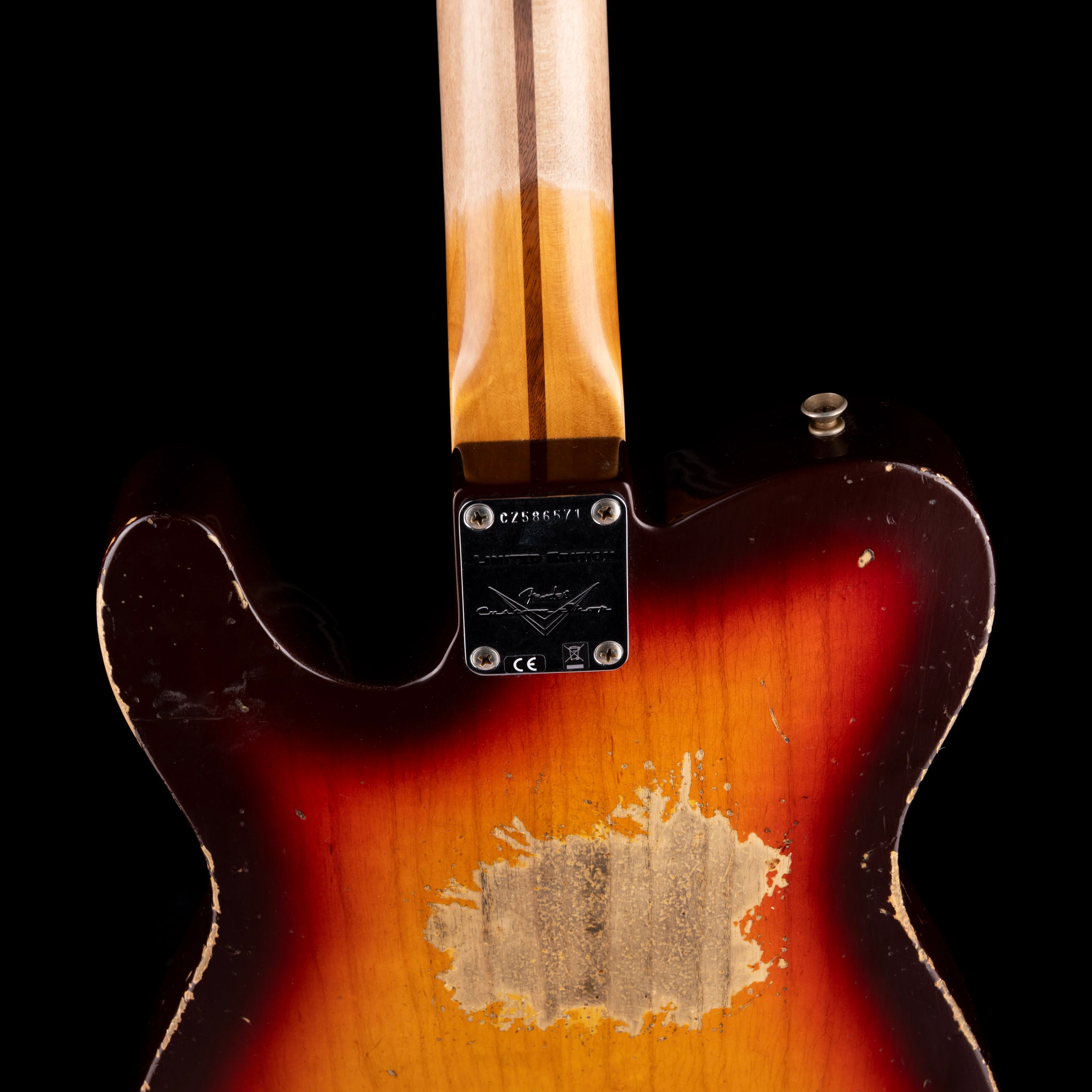 Fender Custom Shop 1958 Telecaster Heavy Relic Faded Aged Chocolate 3-Tone Sunburst - Image 9