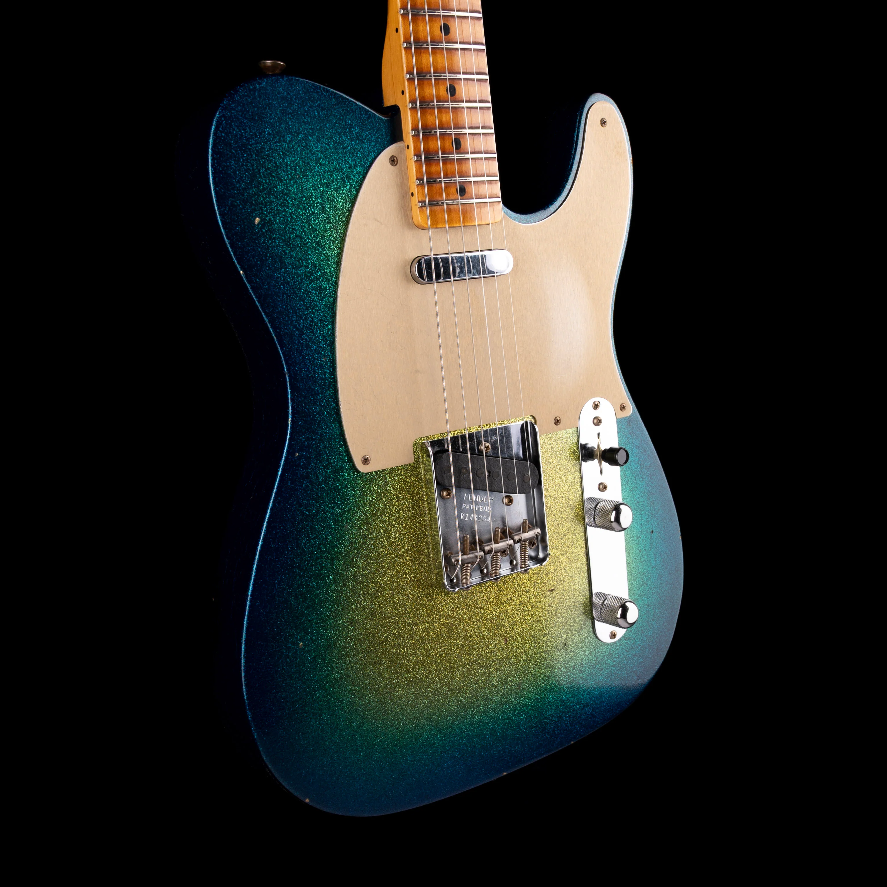 Fender Custom Shop 1958 Telecaster Journeyman Relic Surf Green Sparkle Burst With Case - Image 6