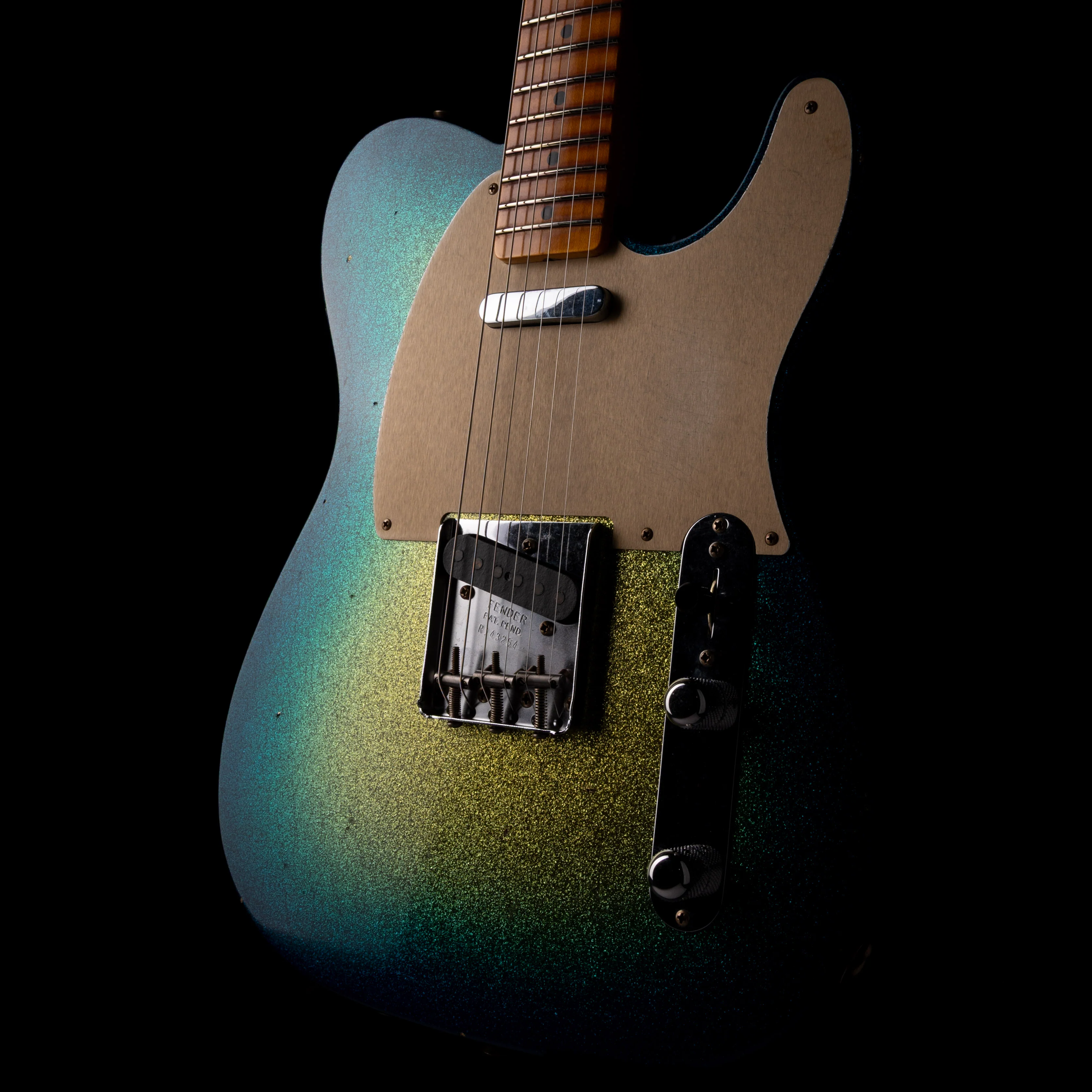 Fender Custom Shop 1958 Telecaster Journeyman Relic Surf Green Sparkle Burst With Case - Image 7