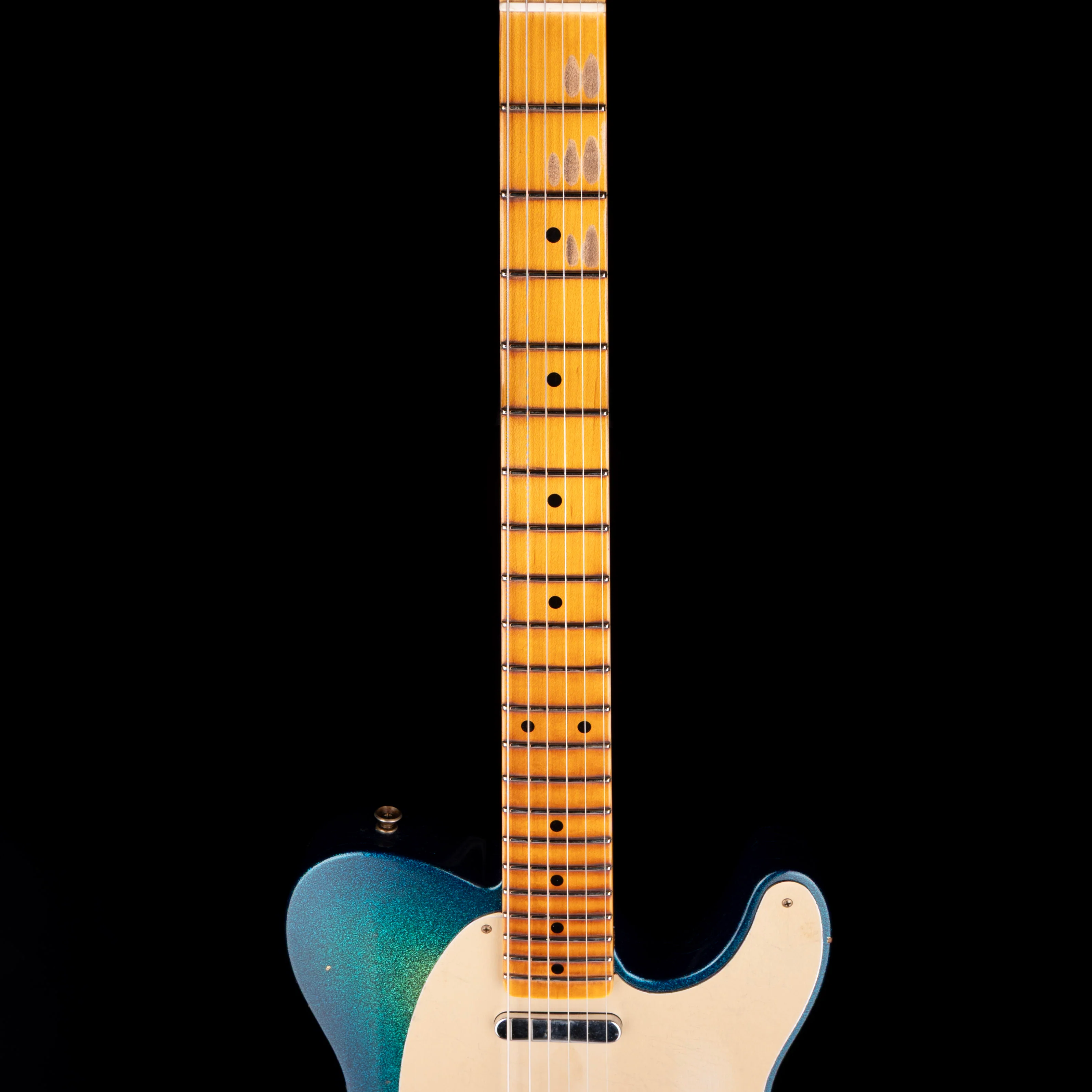Fender Custom Shop 1958 Telecaster Journeyman Relic Surf Green Sparkle Burst With Case - Image 8