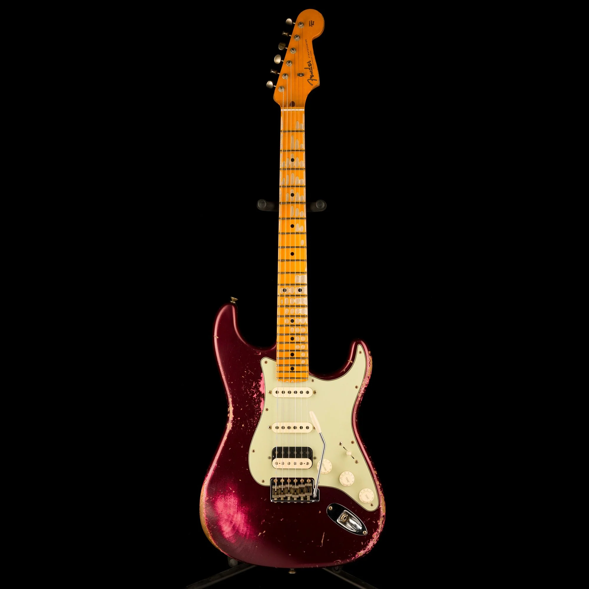 Fender Custom Shop 1959 Stratocaster HSS Heavy Relic Oxblood - Image 2