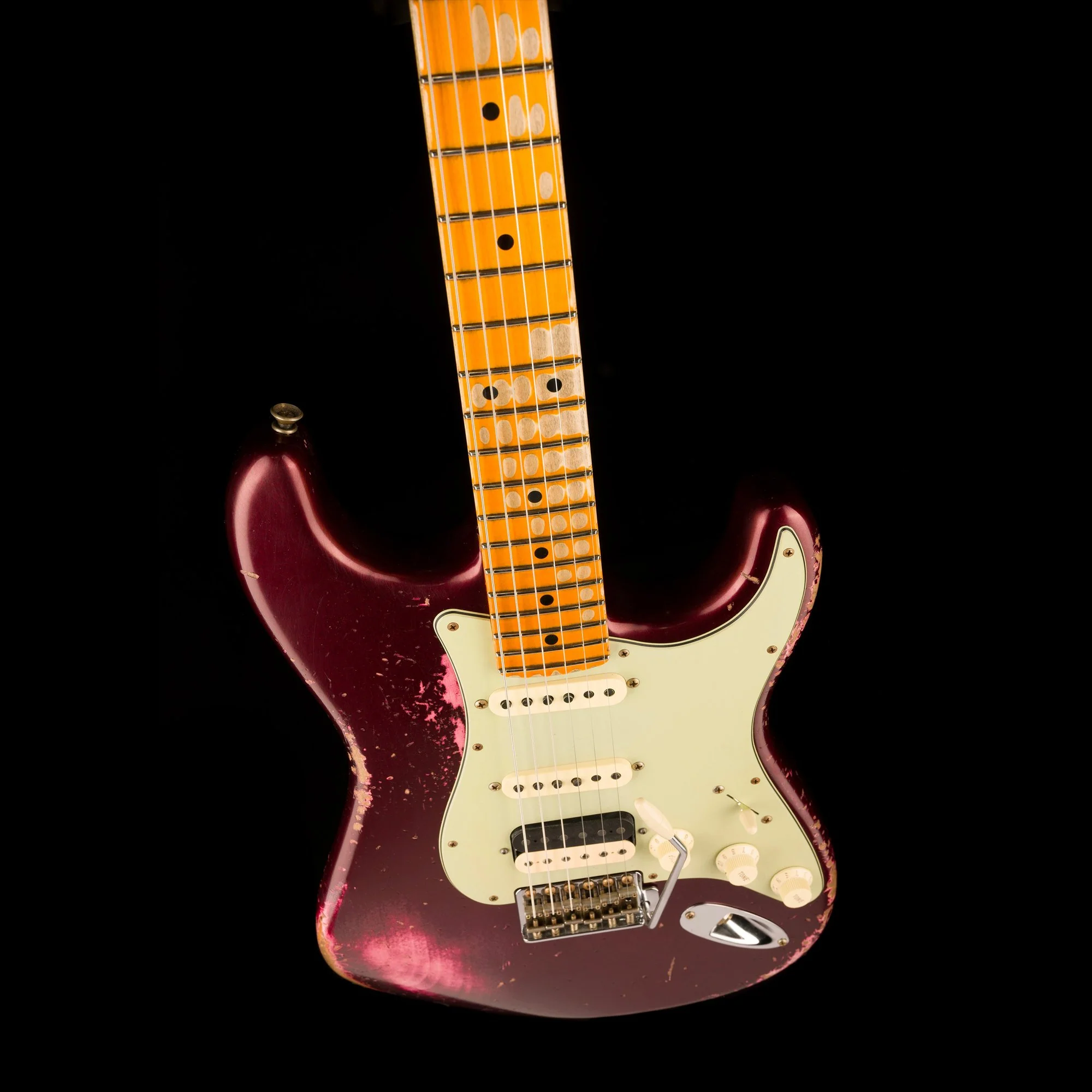 Fender Custom Shop 1959 Stratocaster HSS Heavy Relic Oxblood - Image 4