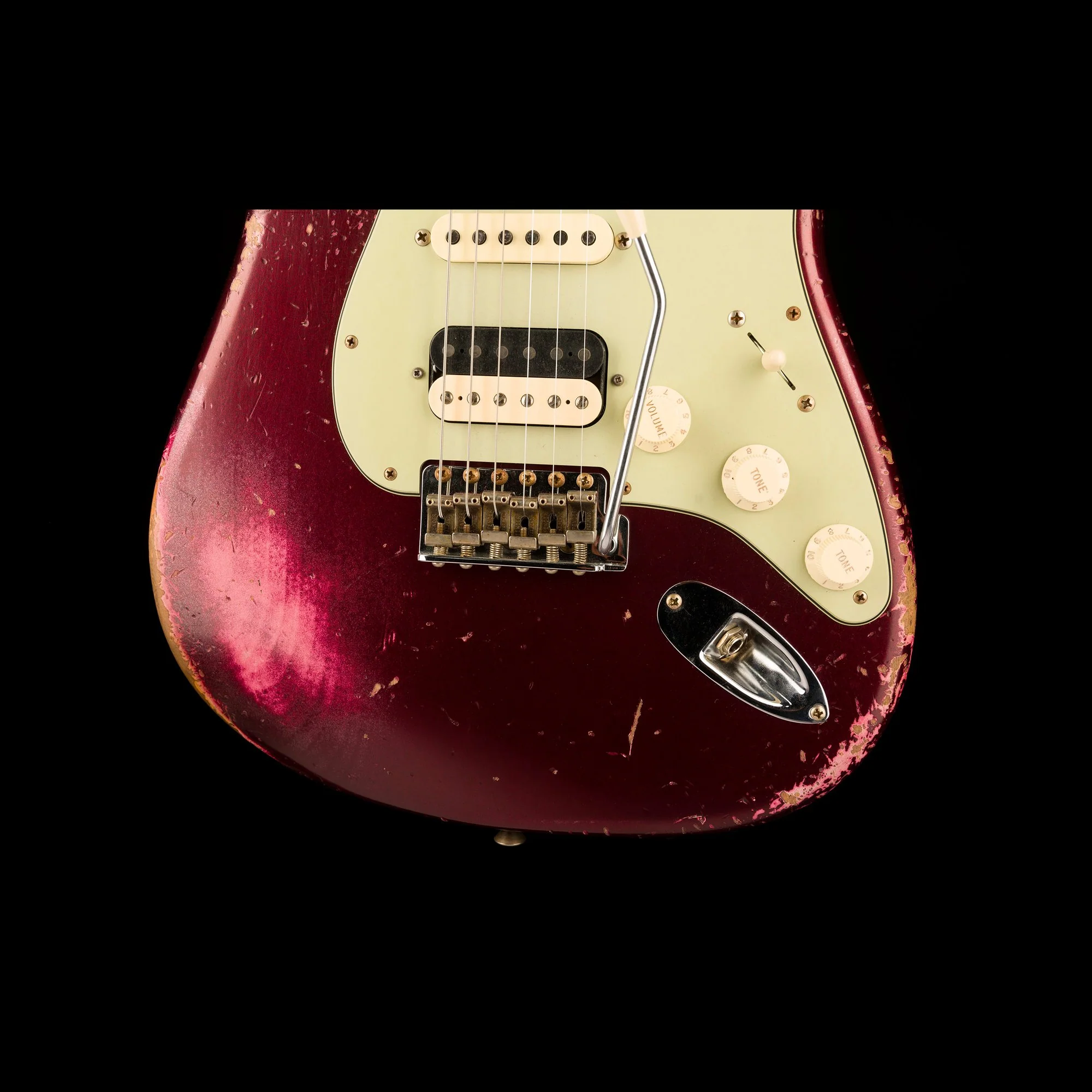 Fender Custom Shop 1959 Stratocaster HSS Heavy Relic Oxblood - Image 5