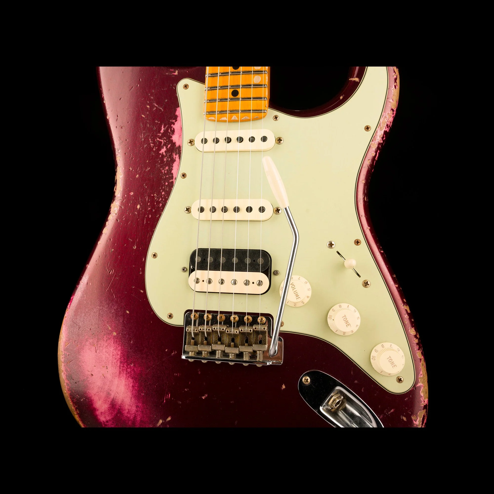Fender Custom Shop 1959 Stratocaster HSS Heavy Relic Oxblood - Image 6