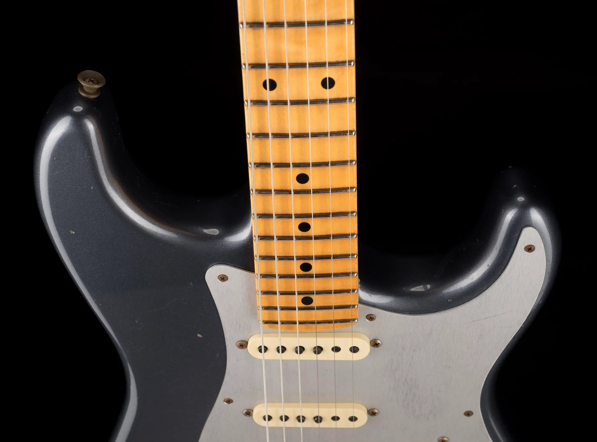 Fender Custom Shop 1959 Stratocaster HSS Journeyman Relic Charcoal Frost Metallic - Image 3
